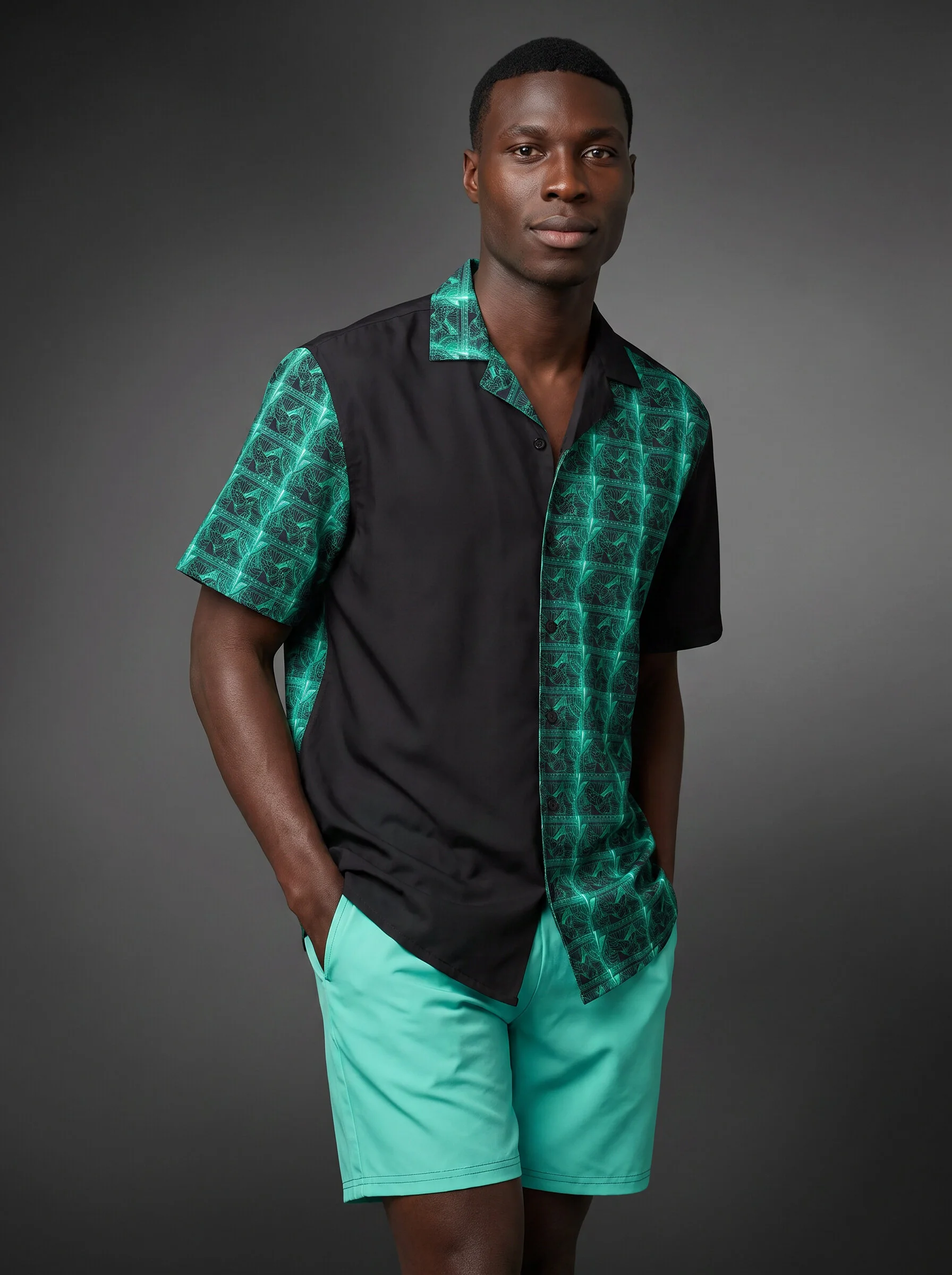 " Electric Shoes " Men's Loungewear Button Shirt