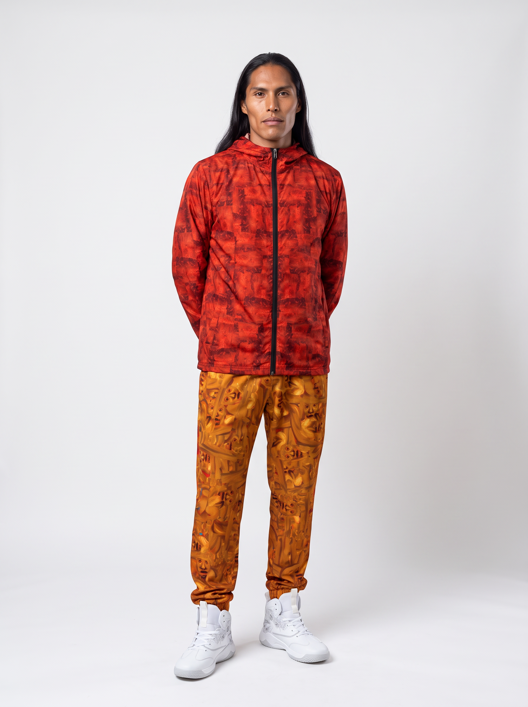 " Power " Men’s windbreaker (red)