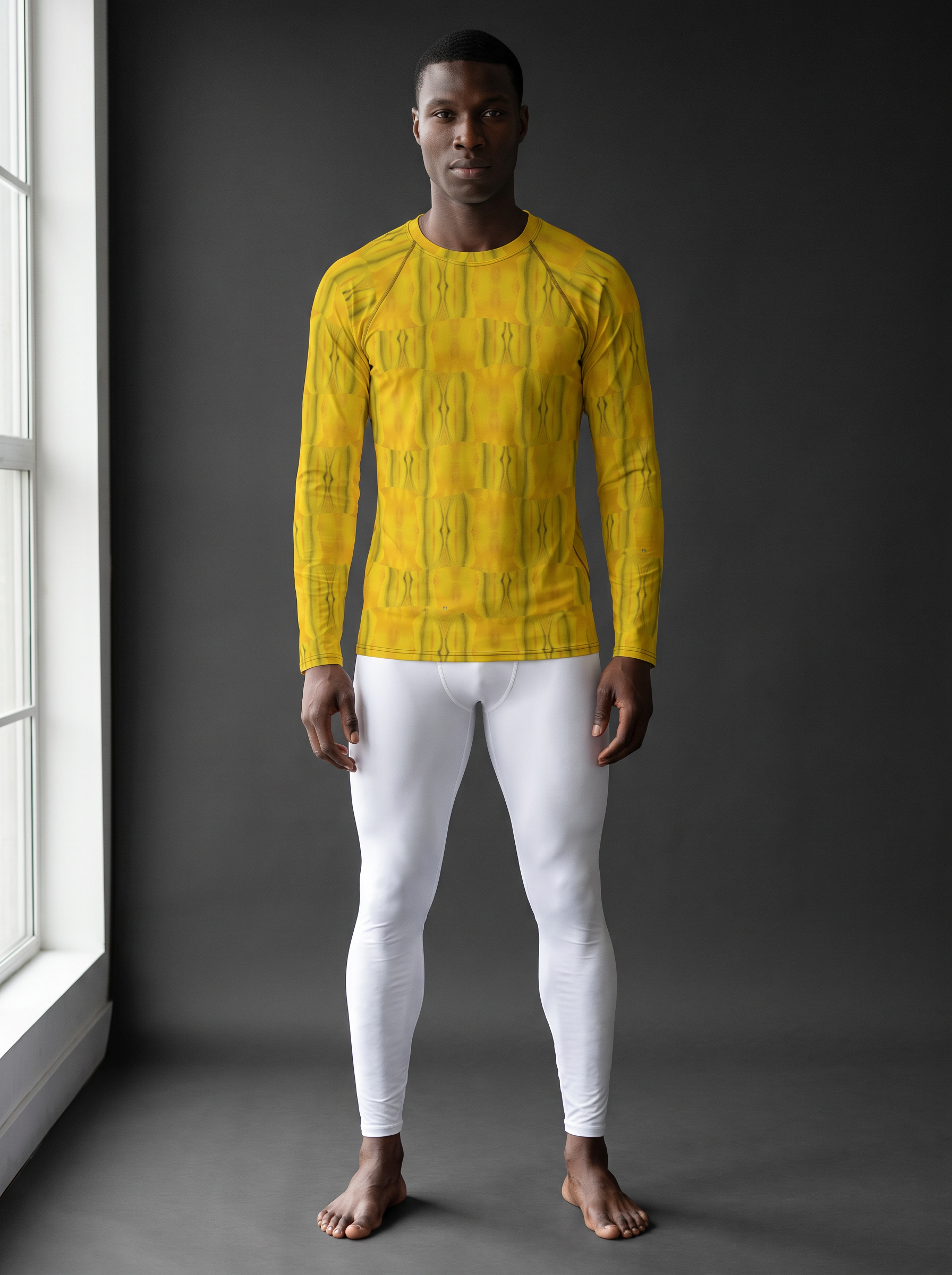" Shine " Men's Rash Guard (yellow)