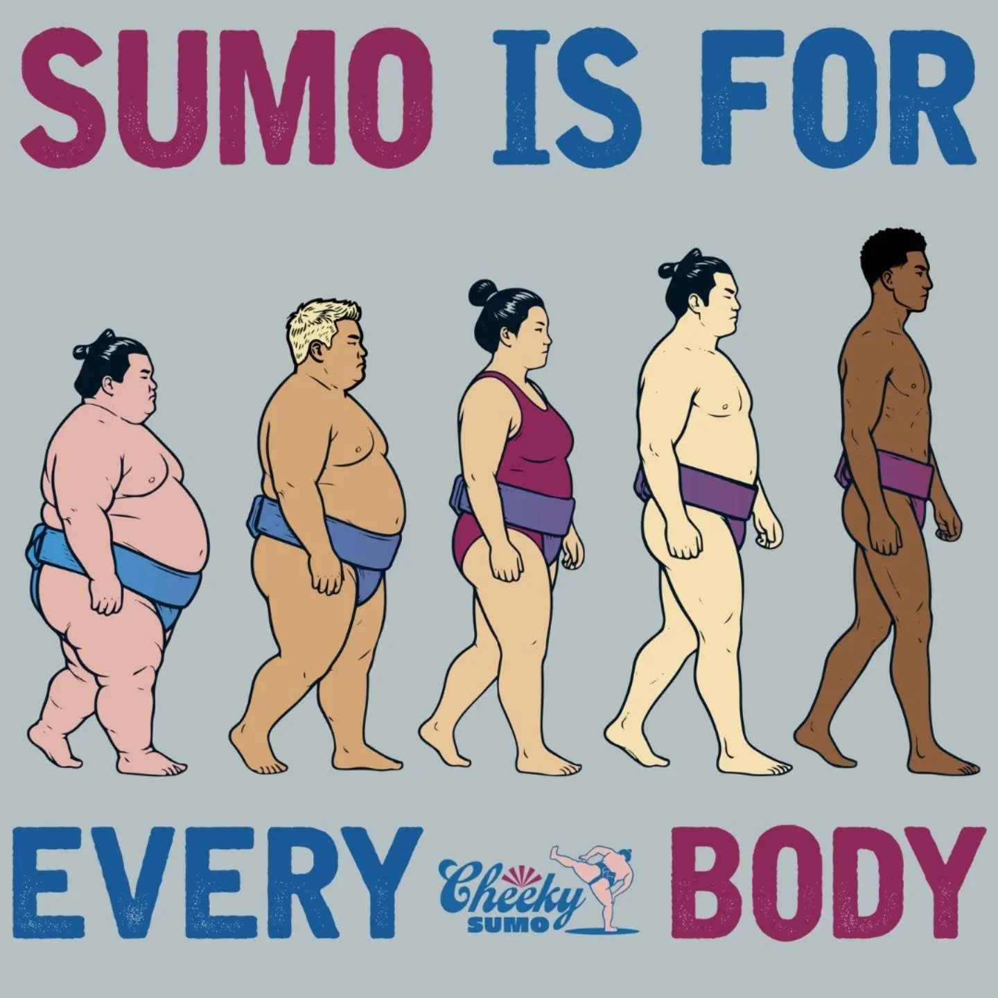 Meet the designer. 👇

We partnered with Justin Kizzart @jdkizzart to bring the Sumo is for Everybody design to life &mdash; and we couldn't have picked a better person for it!

Justin is the founder of Dark Circle Sumo, a 7-time U.S. National Medali