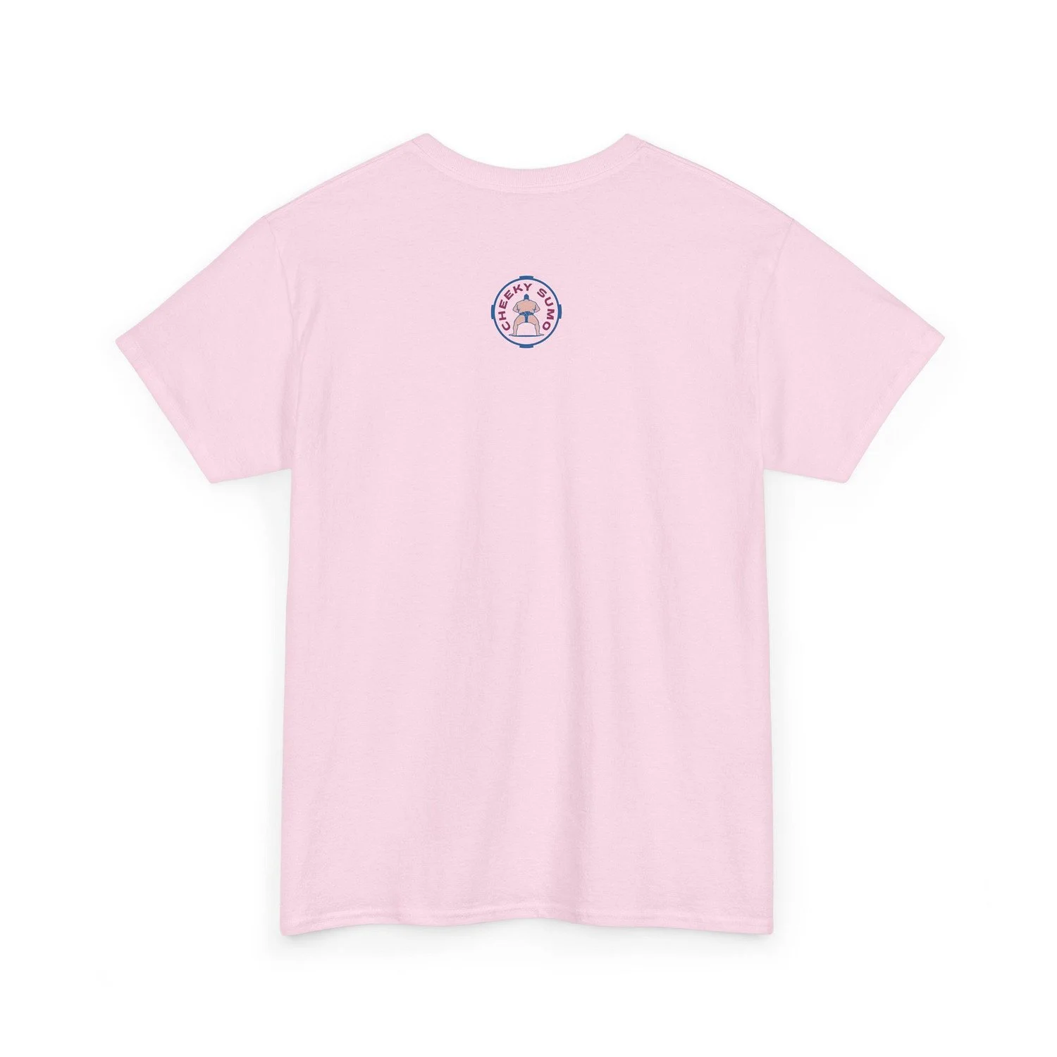back of pinkPure Pink Ura Magic tshirt featuring Cheeky Sumo logo