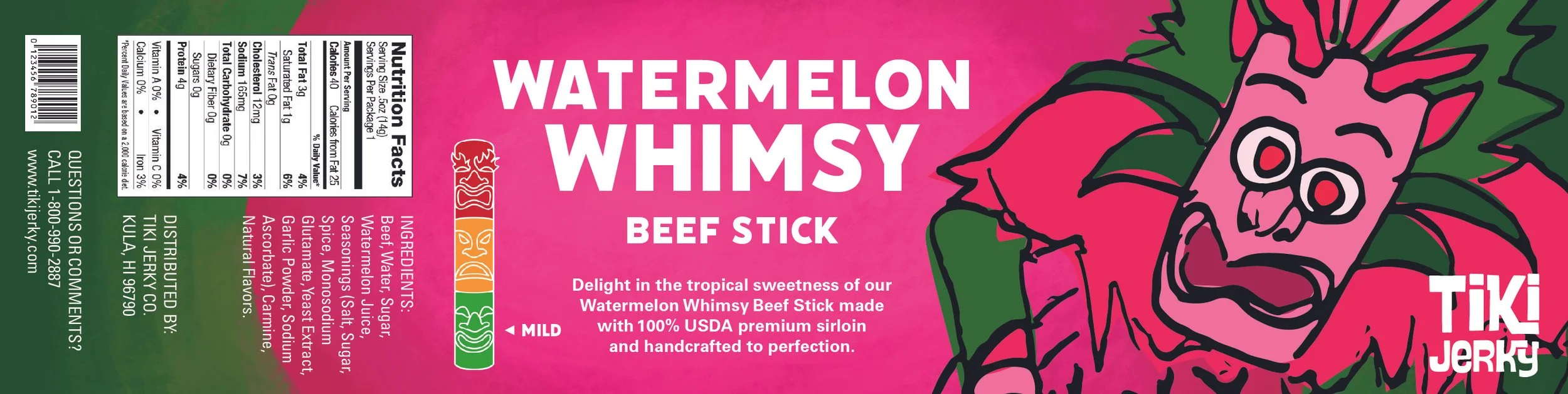 Watermelon Whimsy beef stick