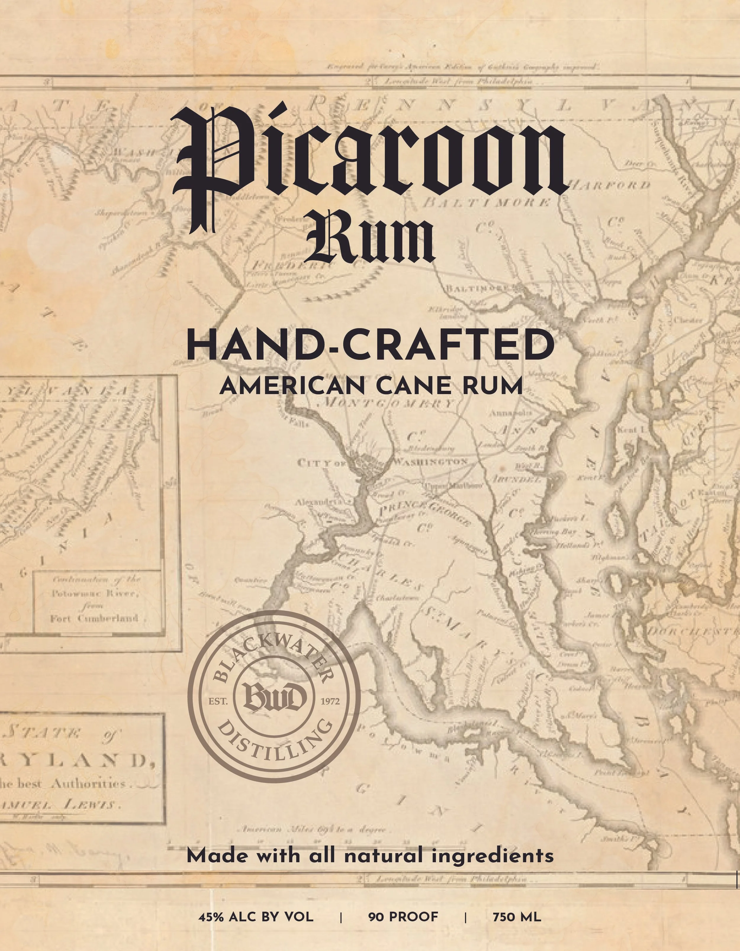 Picaroon Rum Label Front