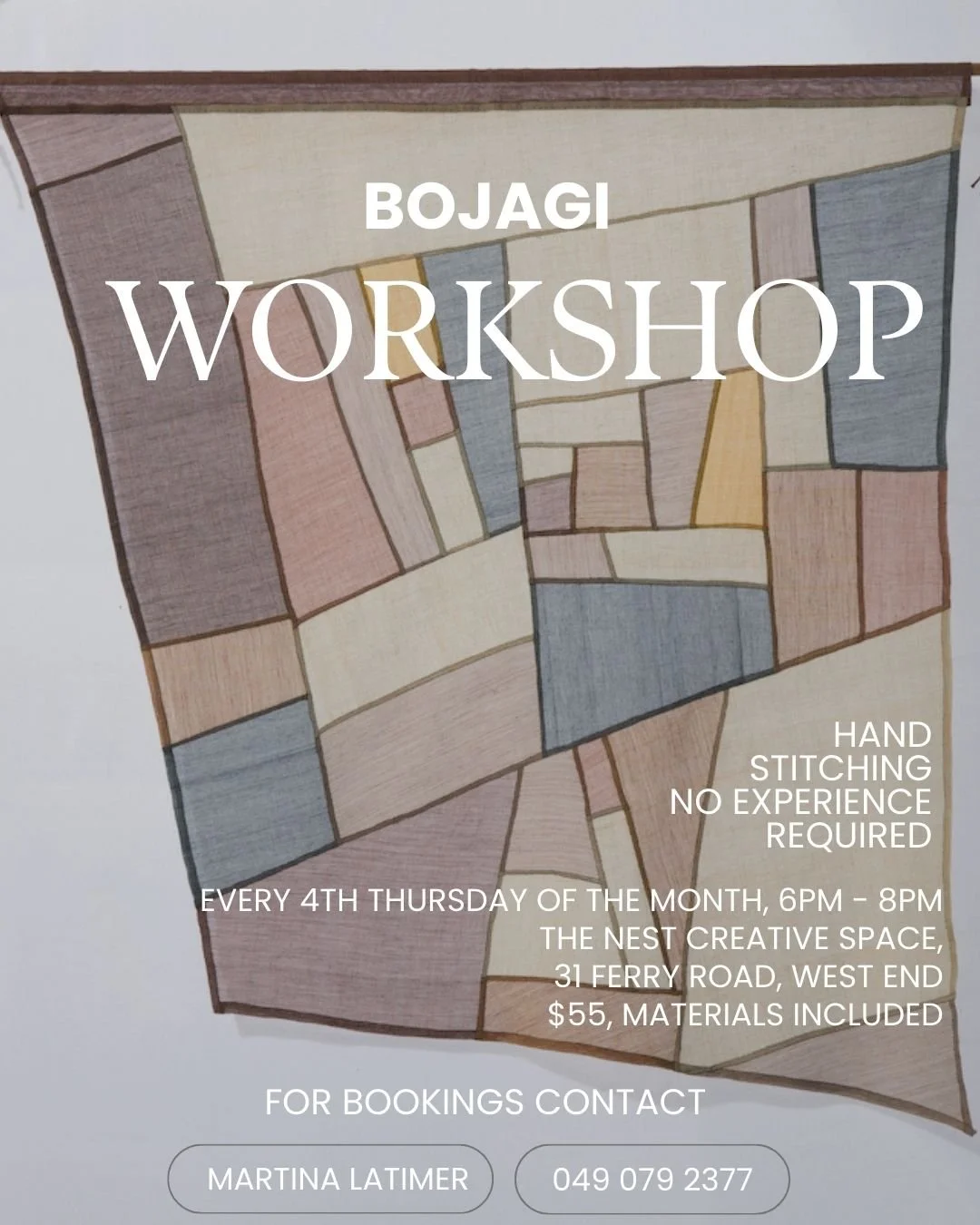BOJAGI Workshop-26. Feb 6:00 - 8:00 pm