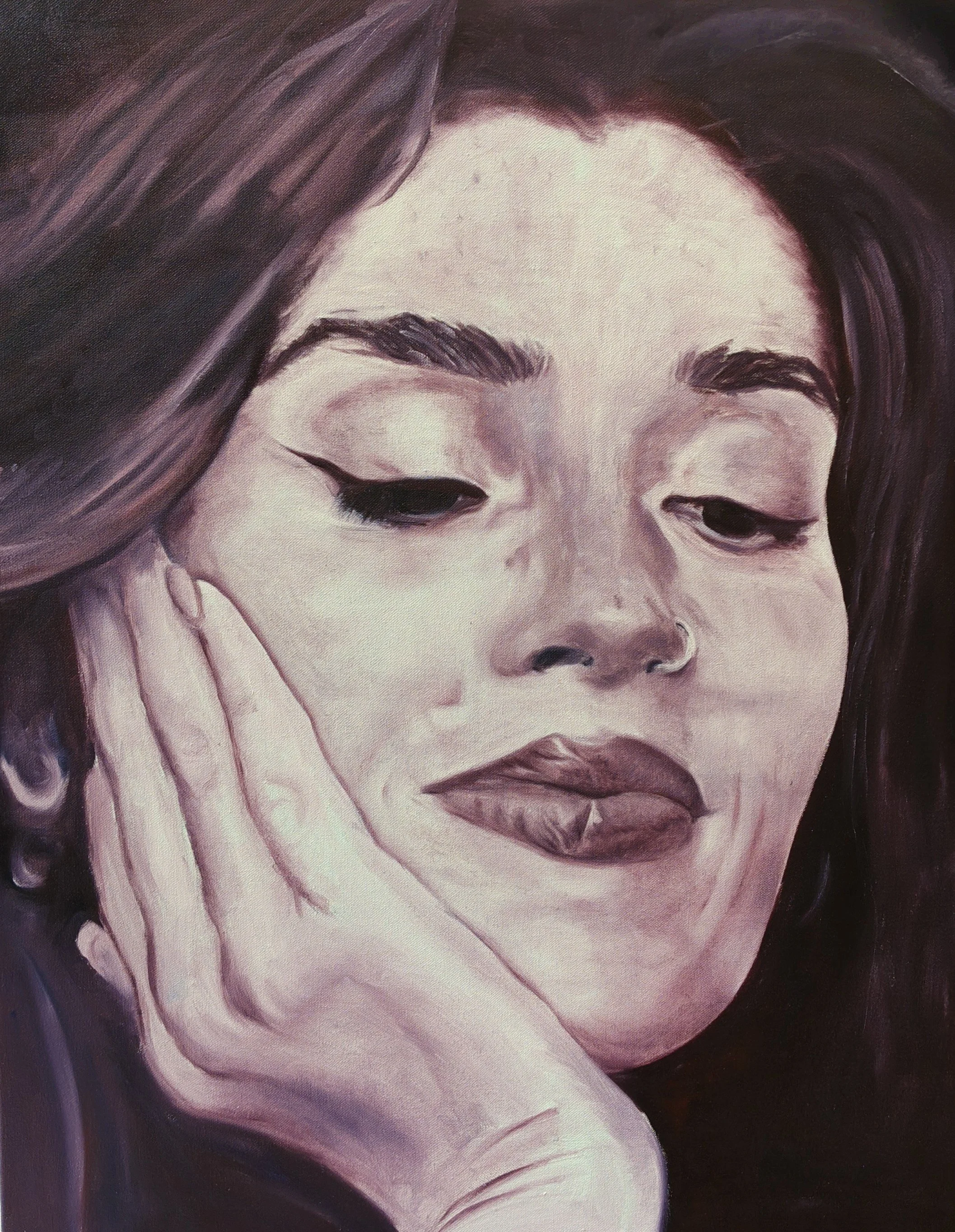 Leila . In the pursuit of Light, 2026, oil on canvas, 56x71 cm