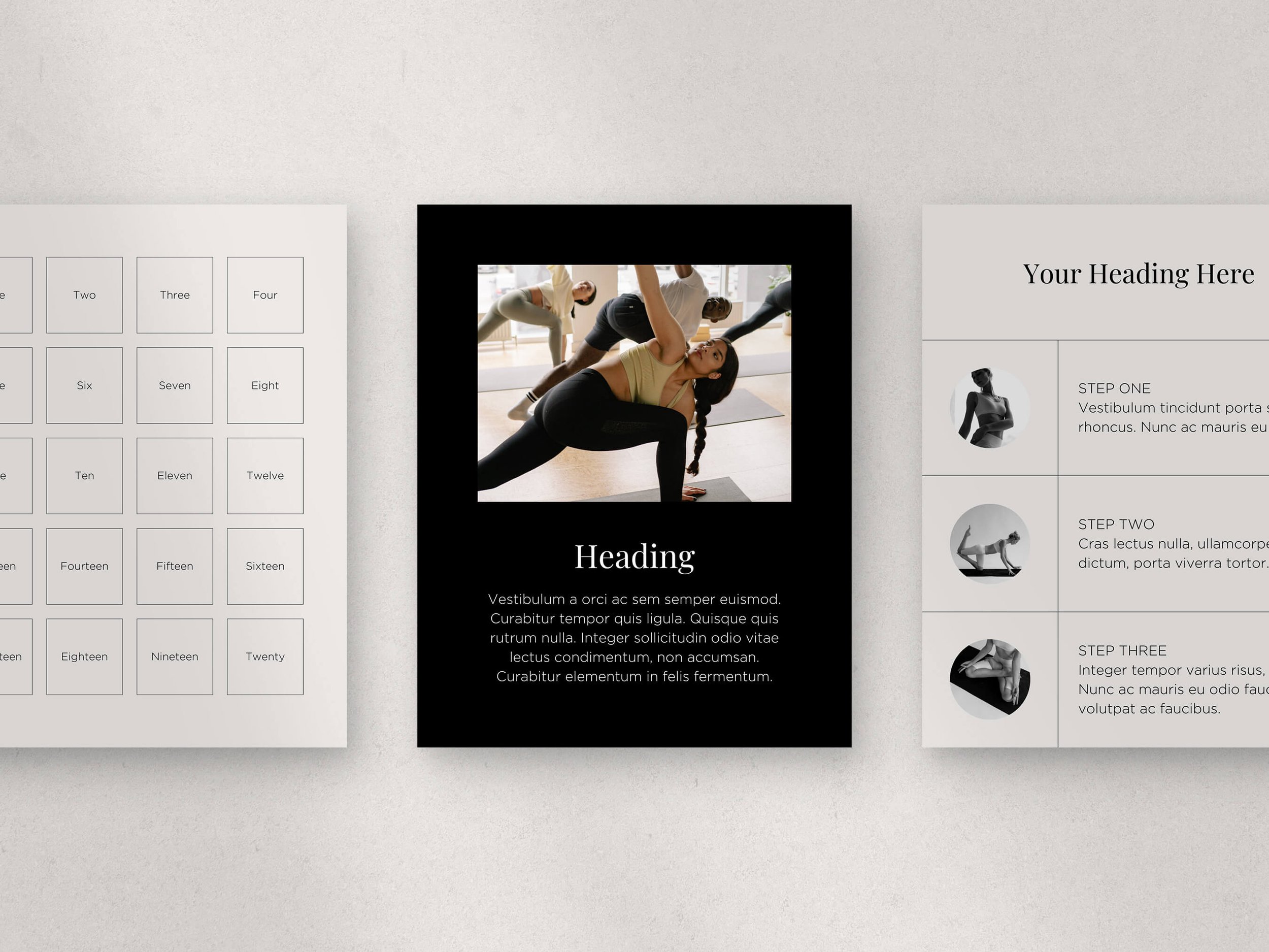Clean and Contemporary Fitness Instagram Templates