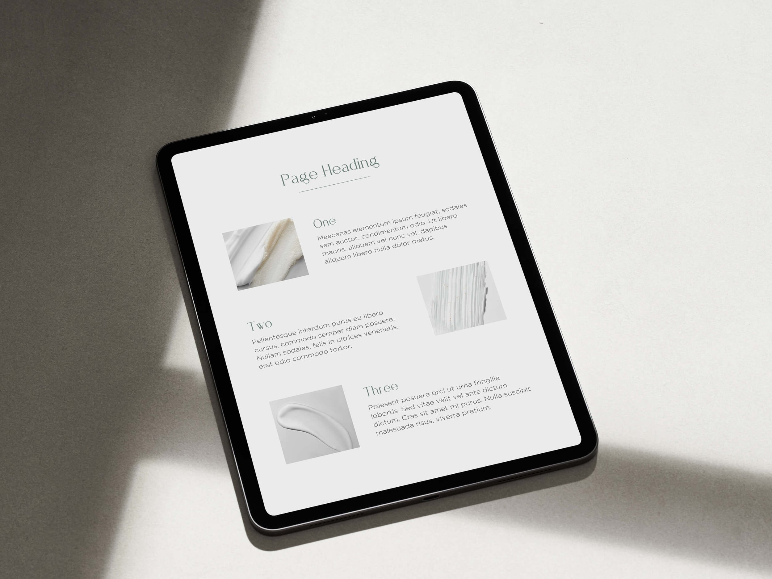Digital Handouts with a Minimal Coastal Theme