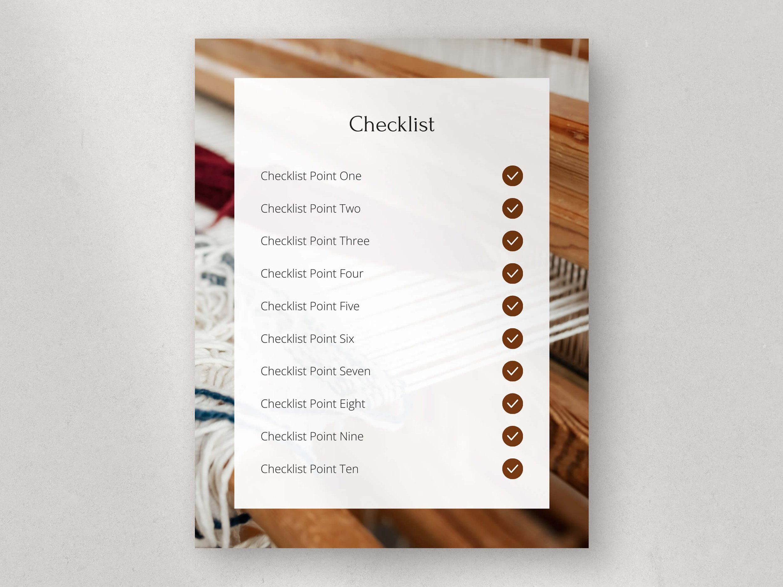Checklist Page