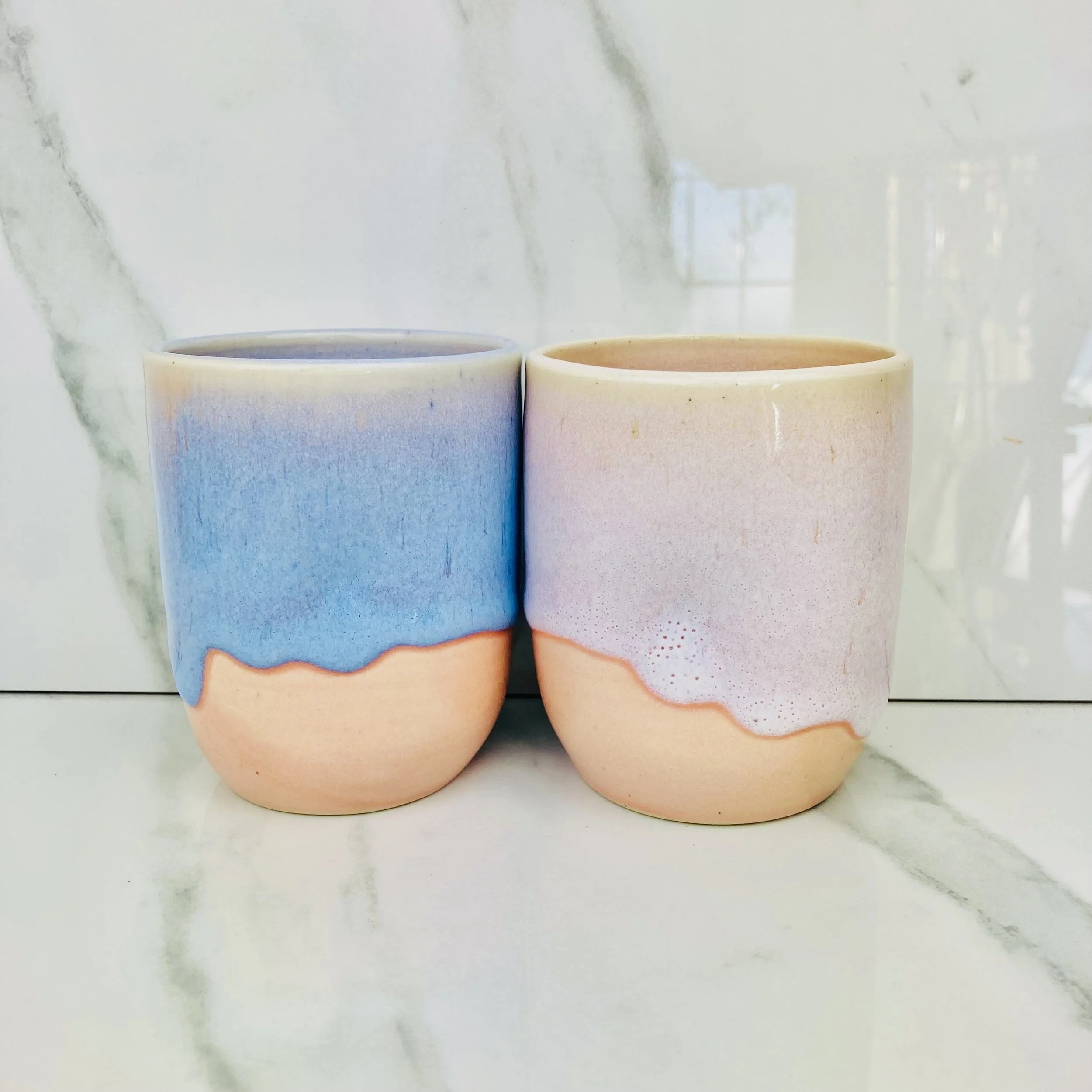Lover Pottery Ceramic Handmade Tumbler with Thumbprint Dimple