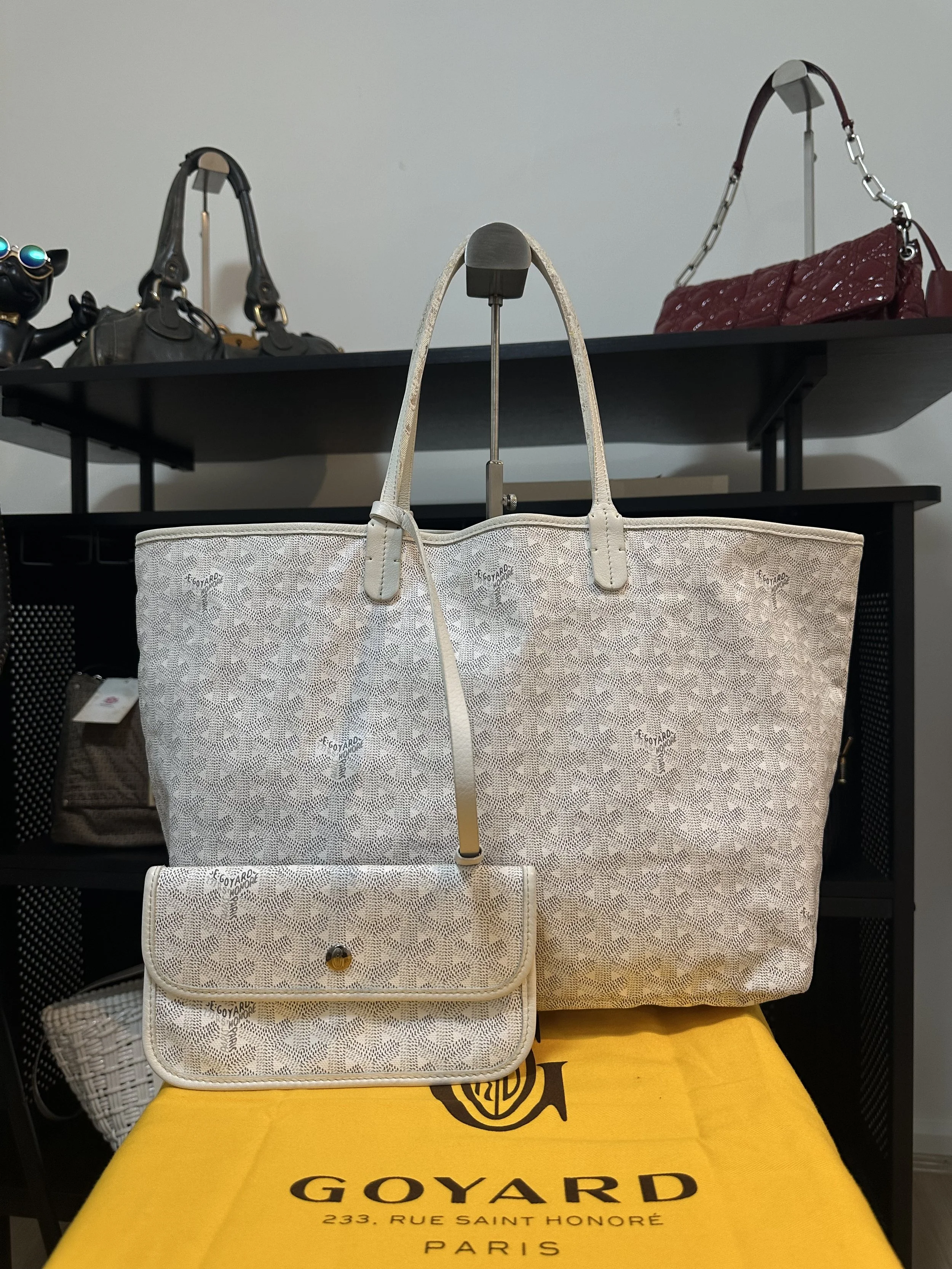 Goyard White Saint Louis PM Tote