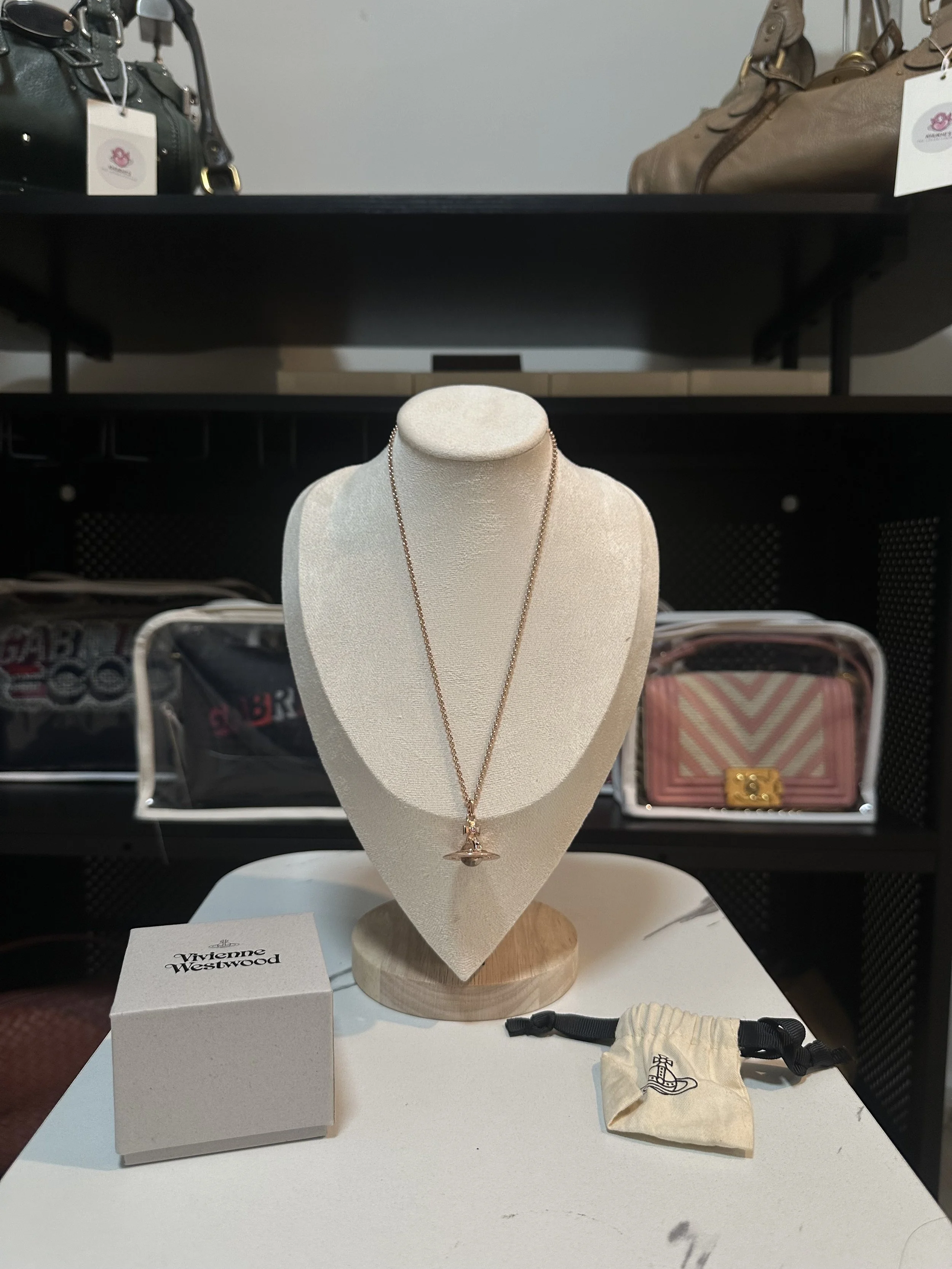 Vivienne Westwood Rose Gold Petit Orb Necklace