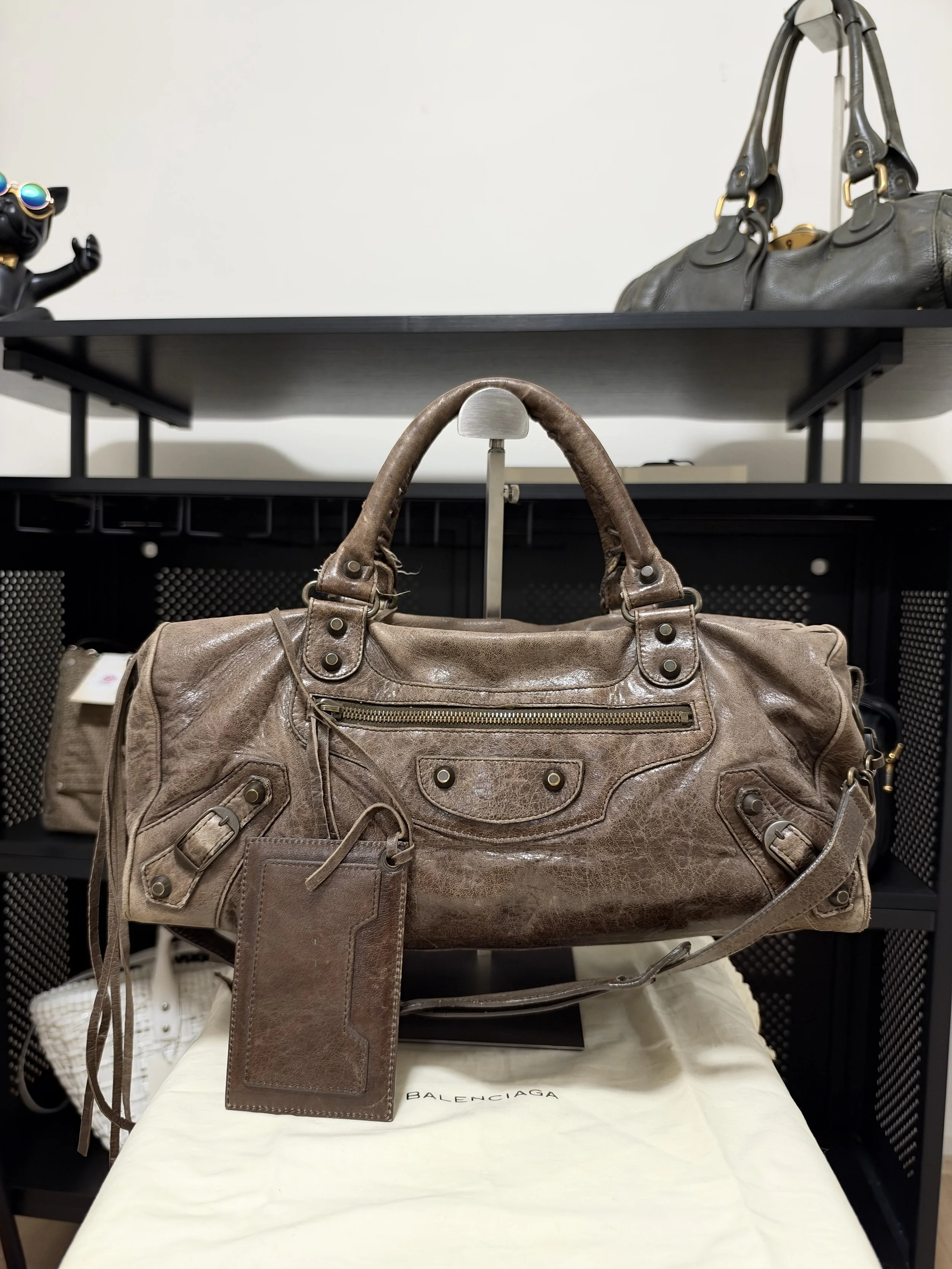 Balenciaga Brown Leather Twiggy City Bag