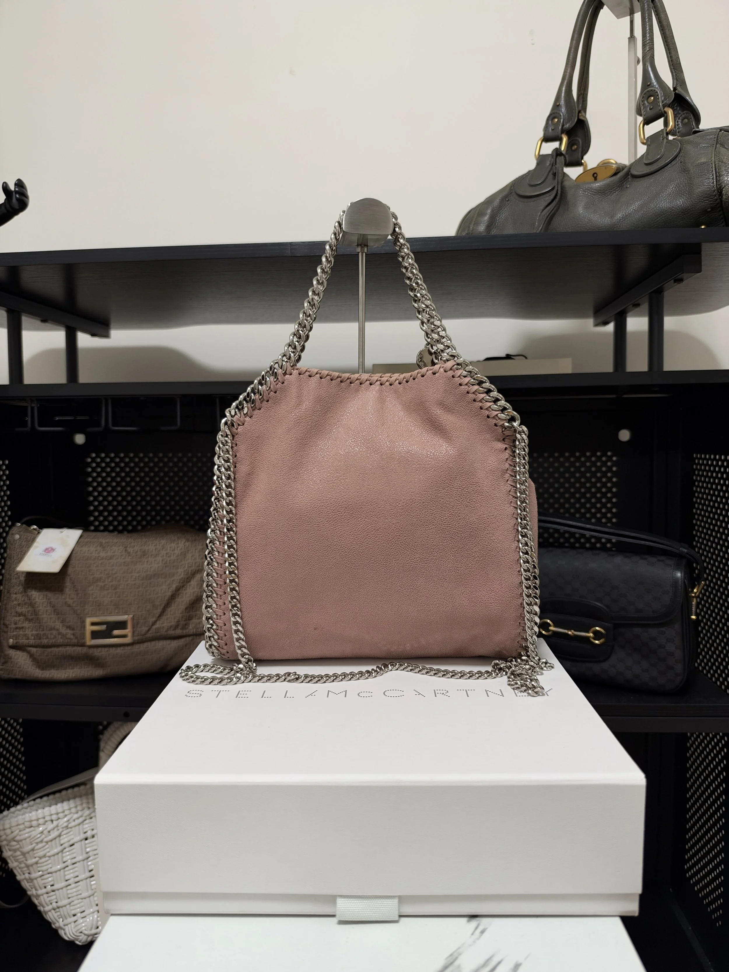 Stella McCartney Dark Pink Falabella Mini Tote