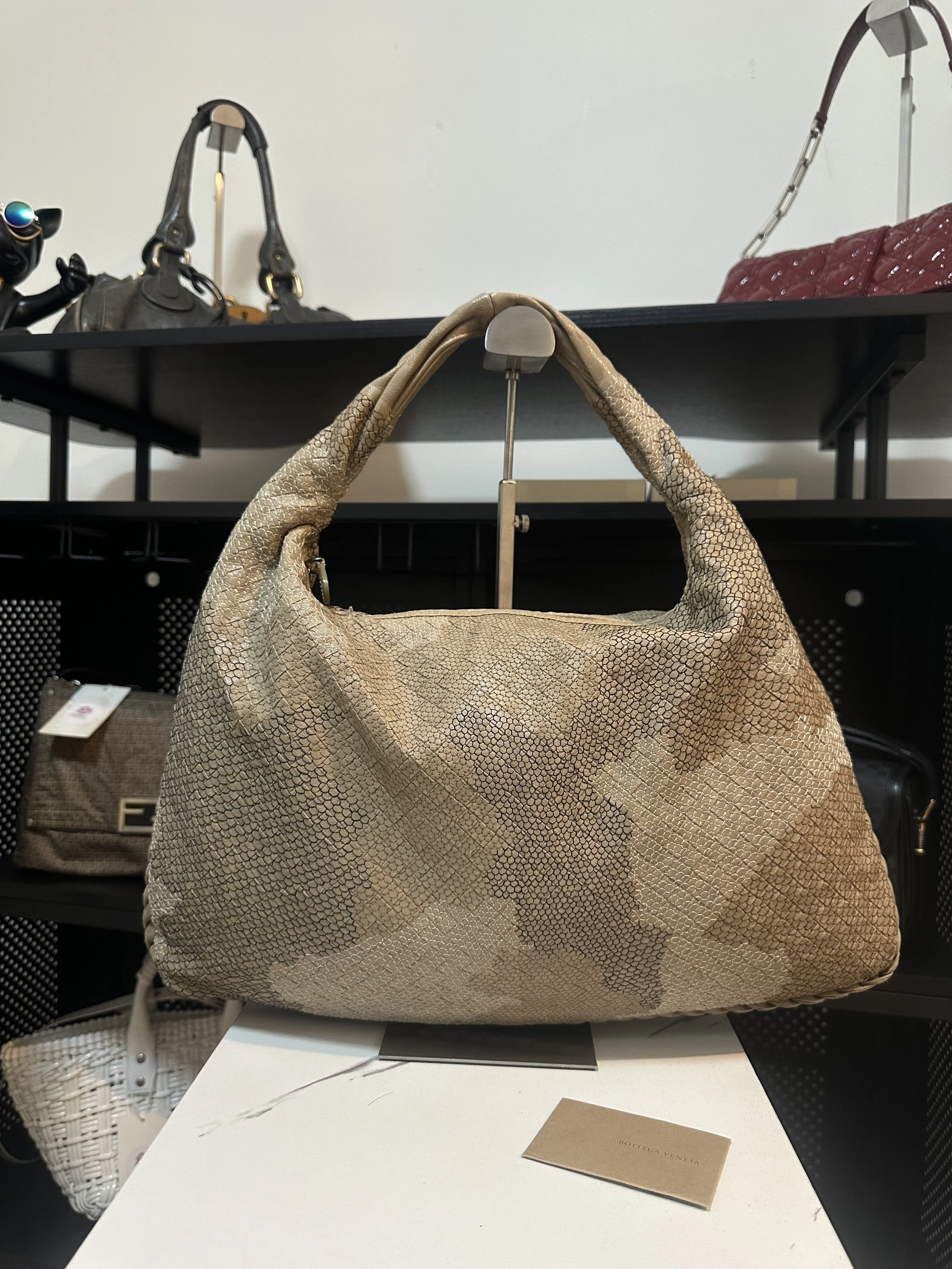 Bottega Veneta Safari Ricamato Intrecciato Classic Hobo