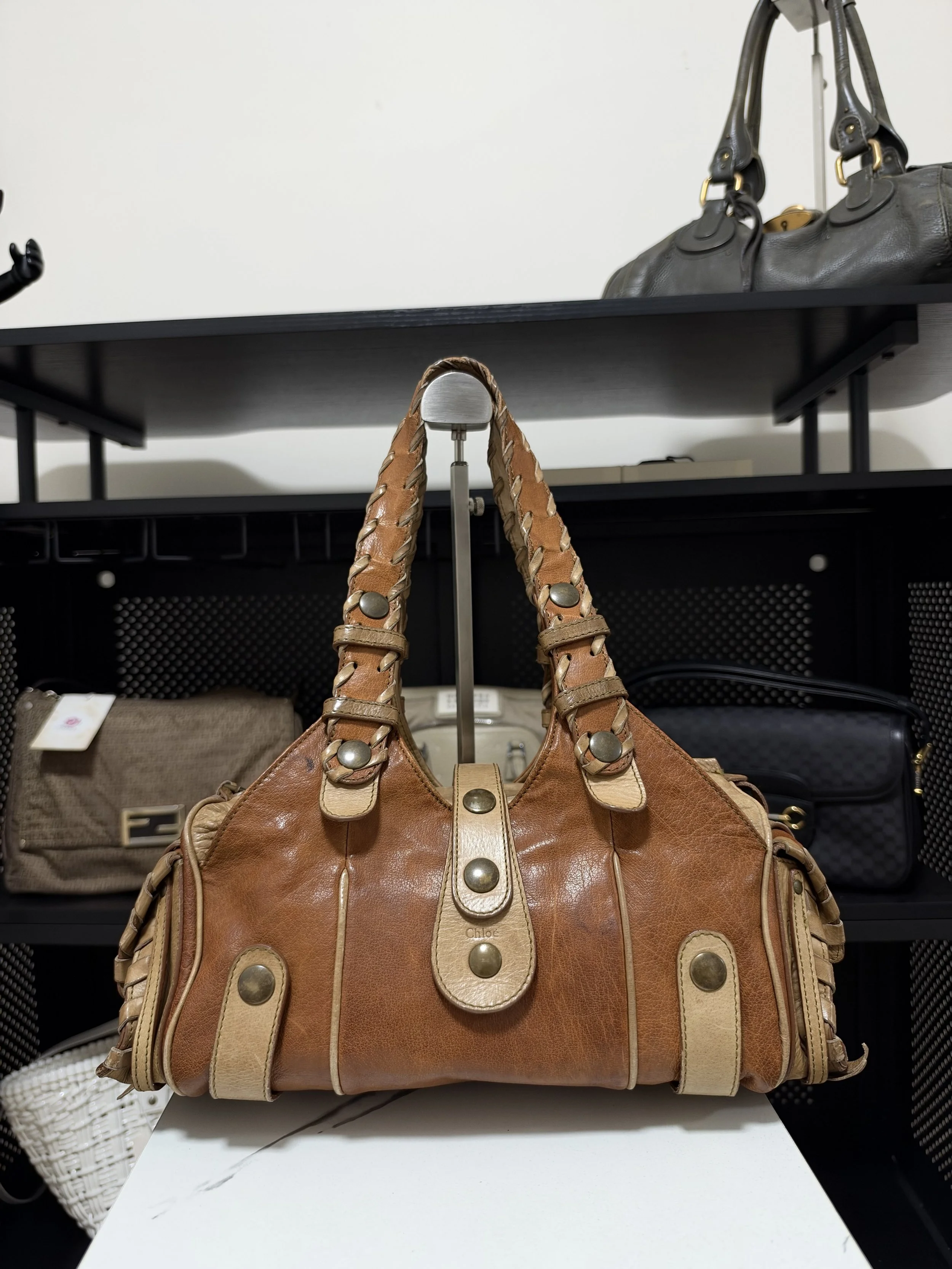Chloé Brown Leather Classic Silverado Shoulder Bag
