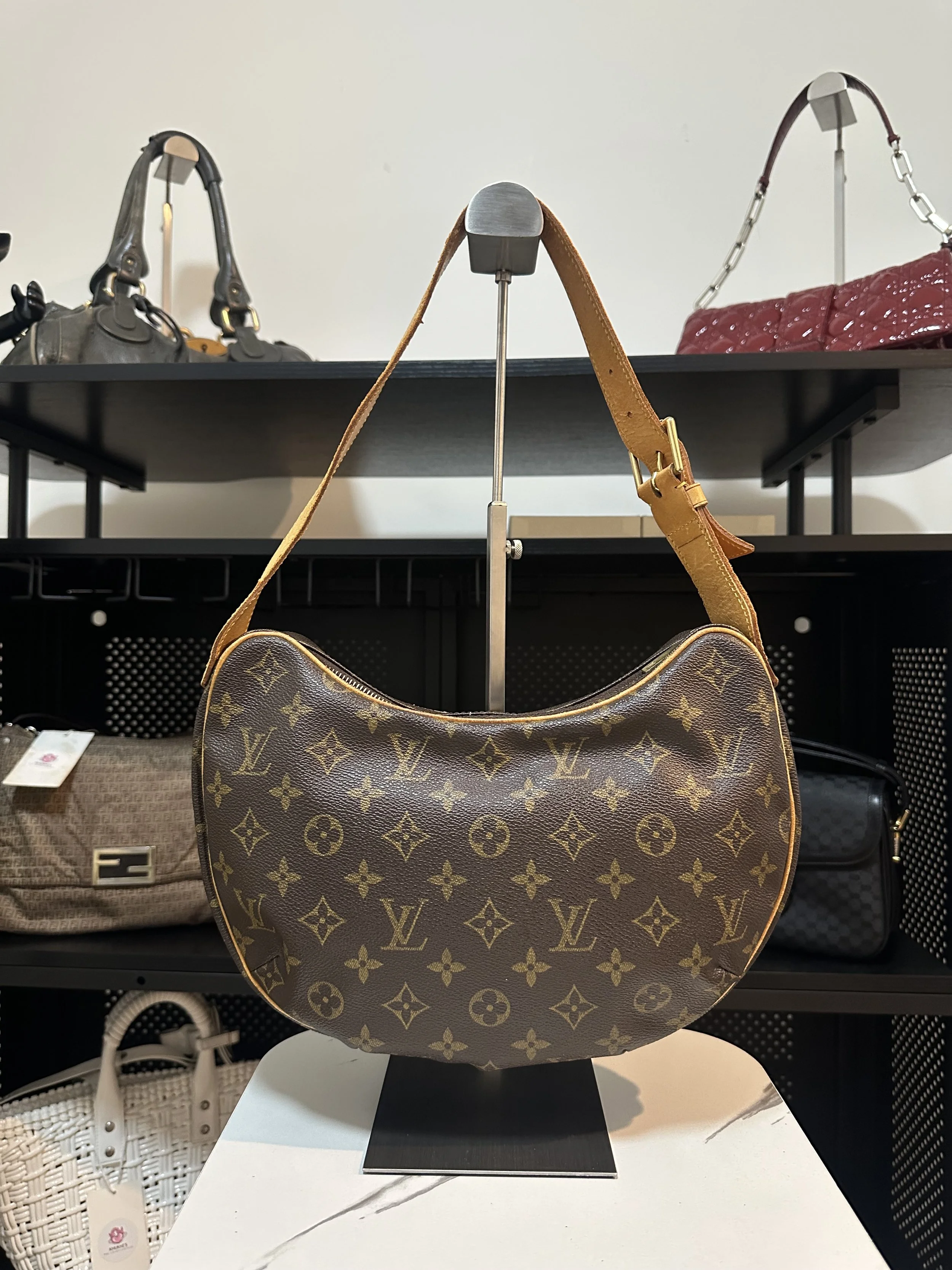 Louis Vuitton Classic Monogram MM Croissant Shoulder Bag
