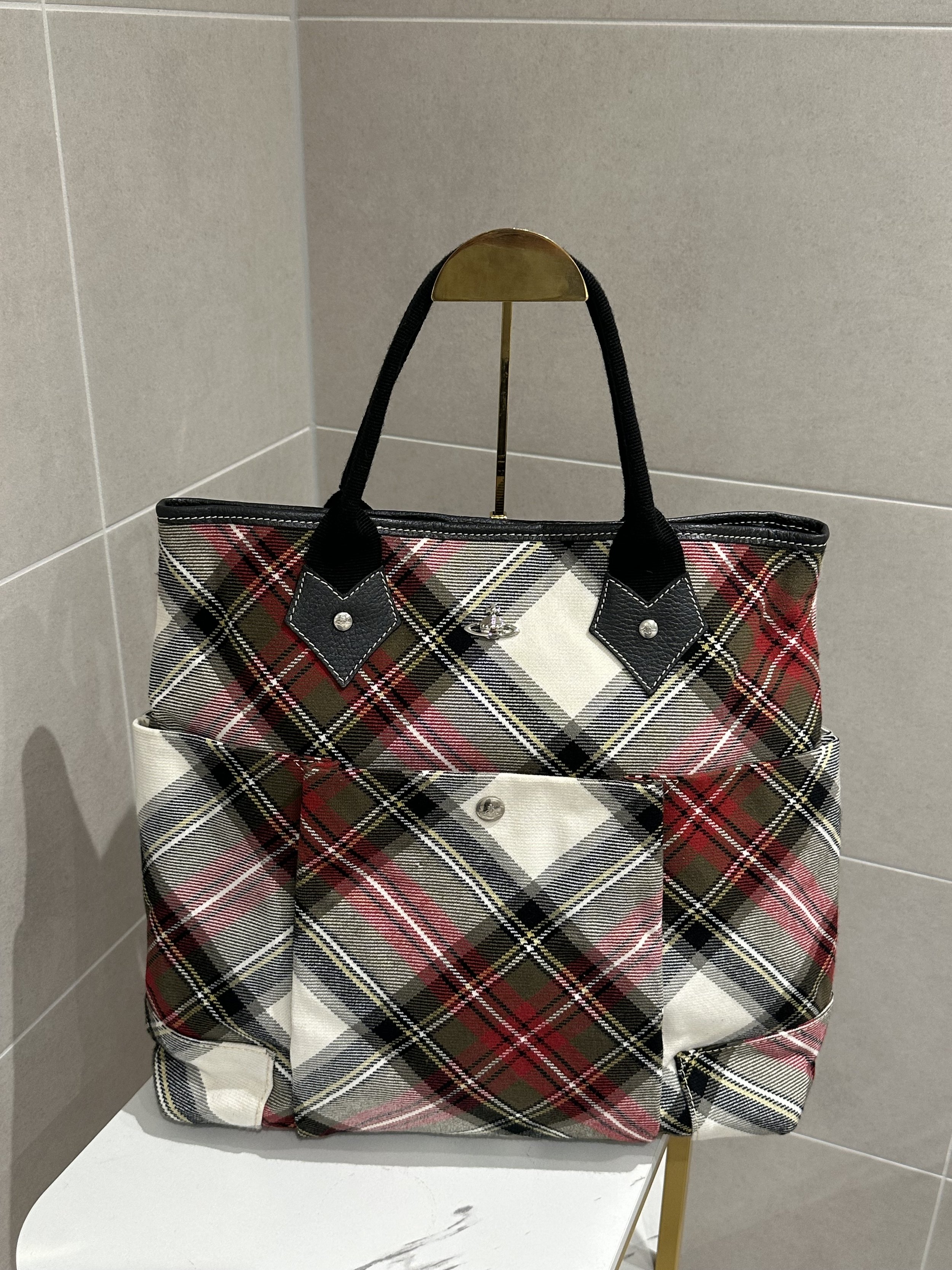 Vivienne Westwood Accord Tartan Tote Bag