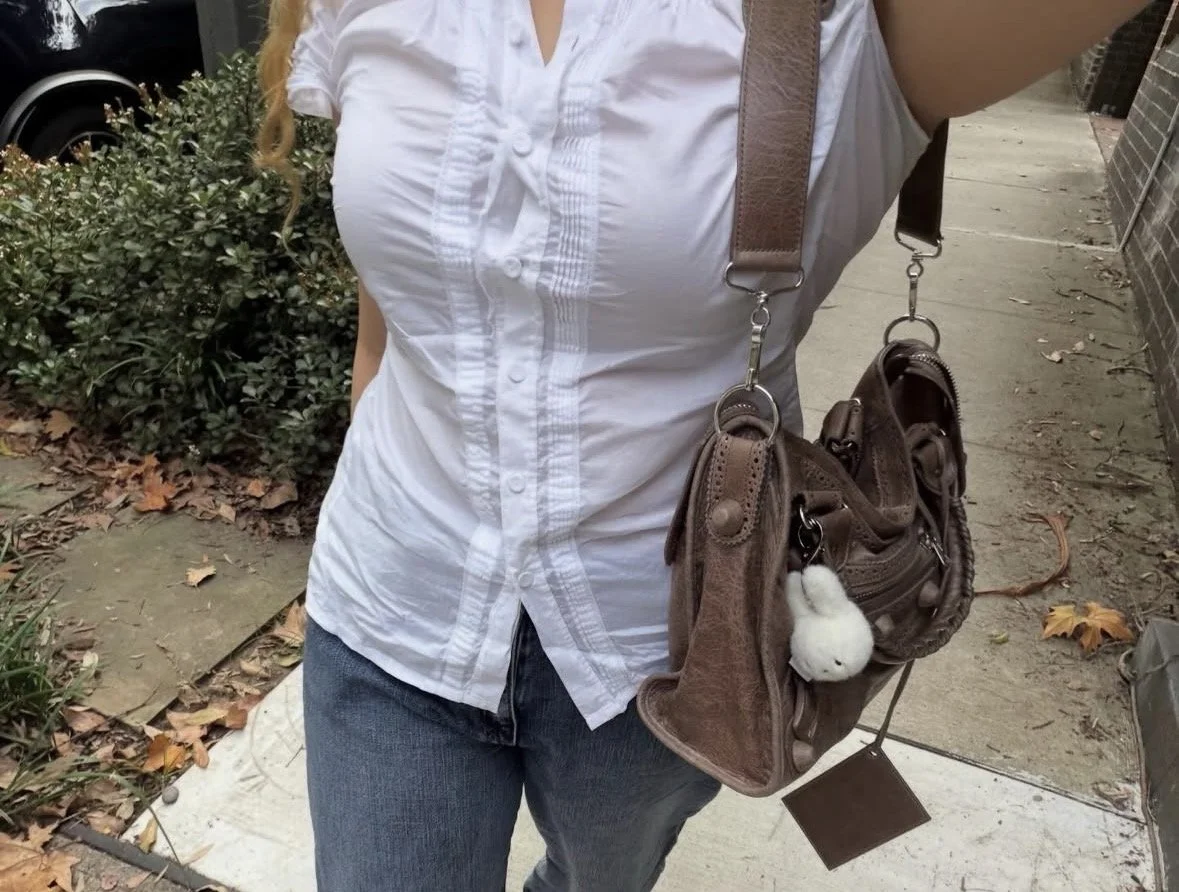 Balenciaga Taupe Brown Leather 'Giant 21' Large City Bag