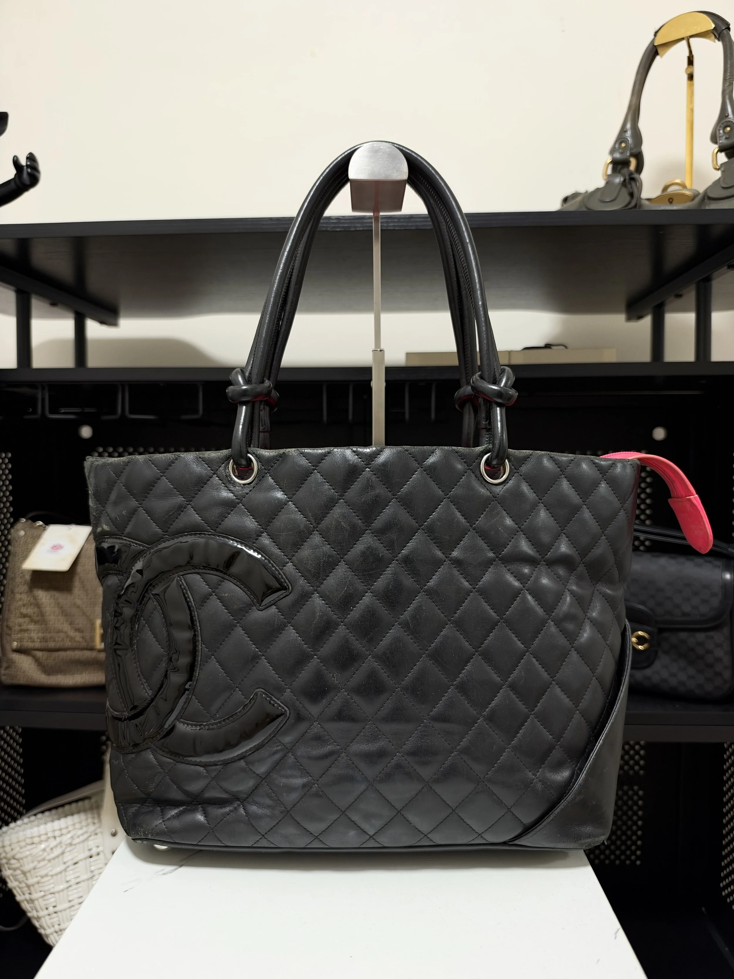 Chanel Black Leather Cambon Ligne Large Tote
