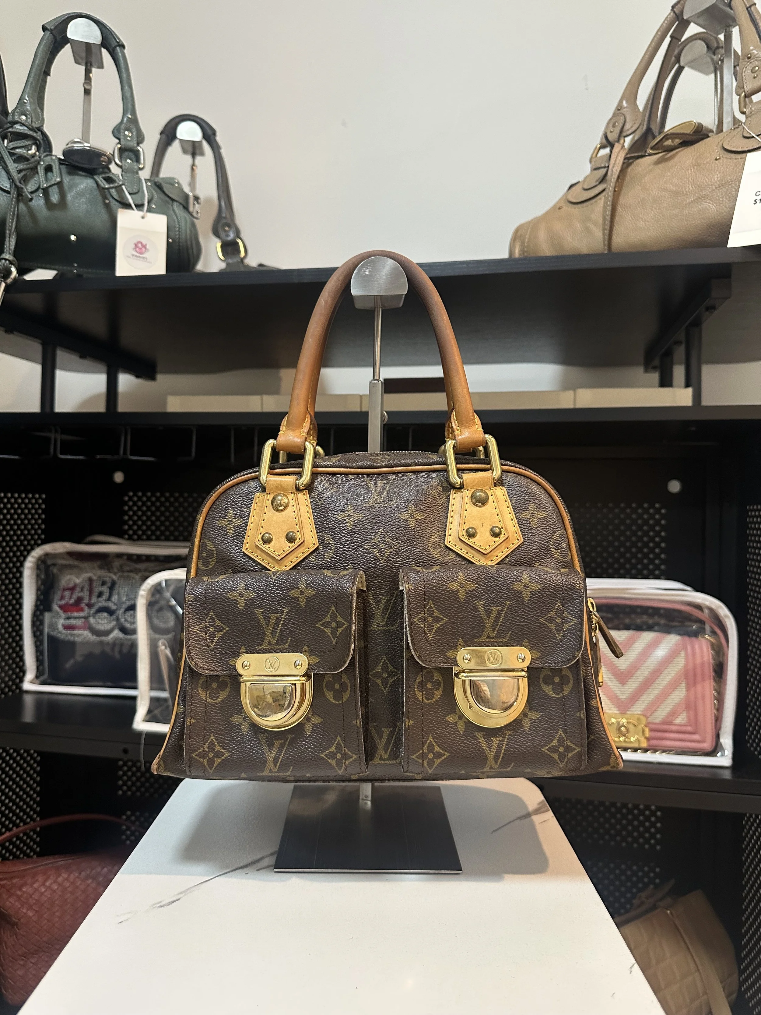 Louis Vuitton Monogram Leather Manhattan PM Hand Bag