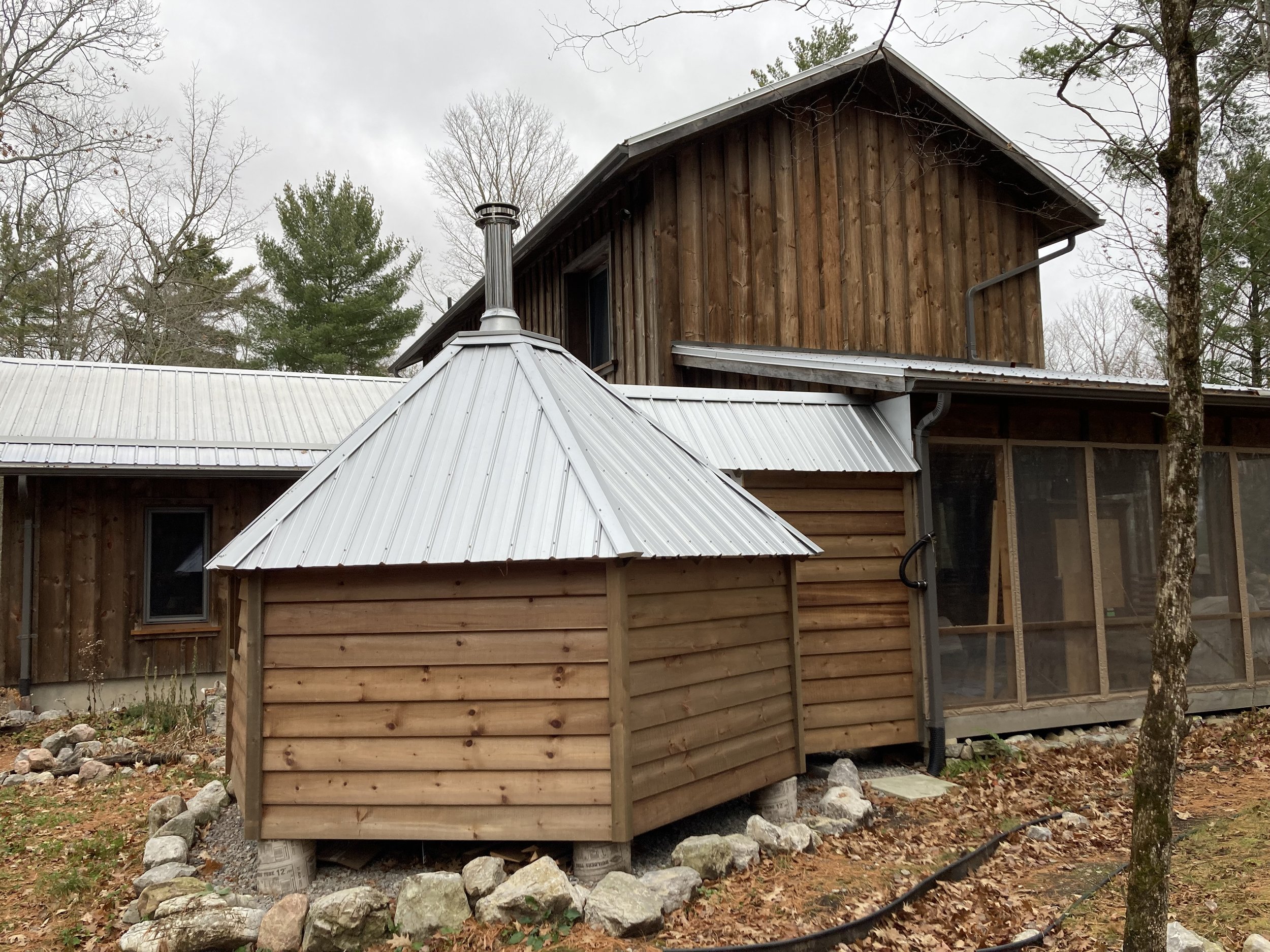 finished sauna