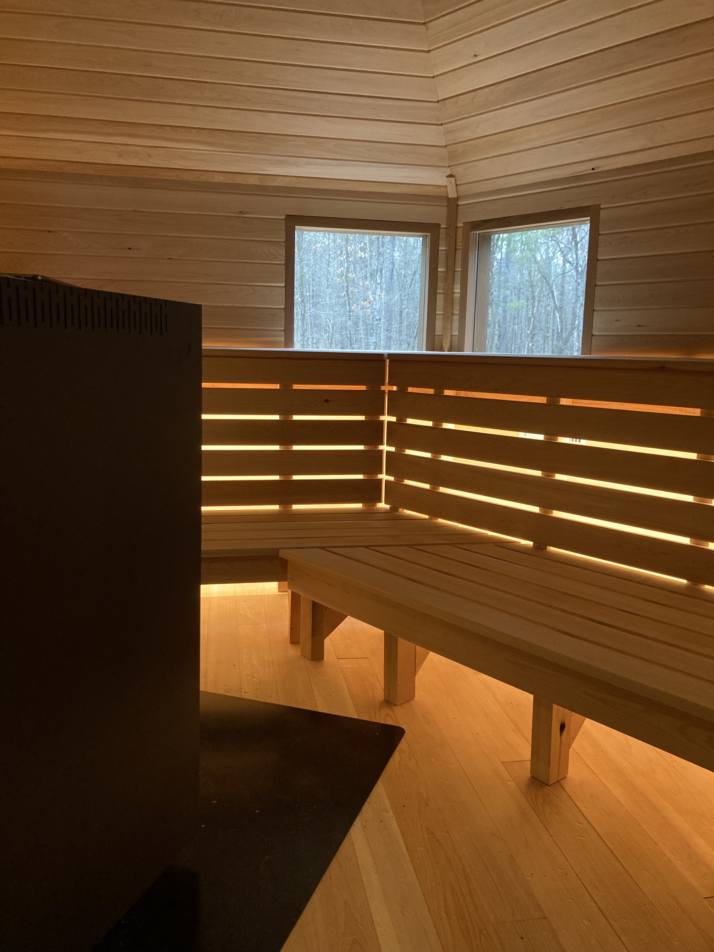 under mount bench lighting for ambience