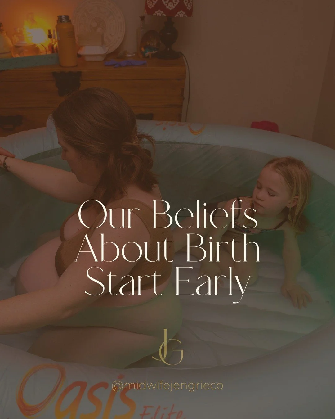 Our beliefs about birth start early,long before we ever carry life. Our children are always watching. Watching how we move through pregnancy, how we&rsquo;re supported, how we trust our bodies.
This little girl entered the birth tub on her own, curio
