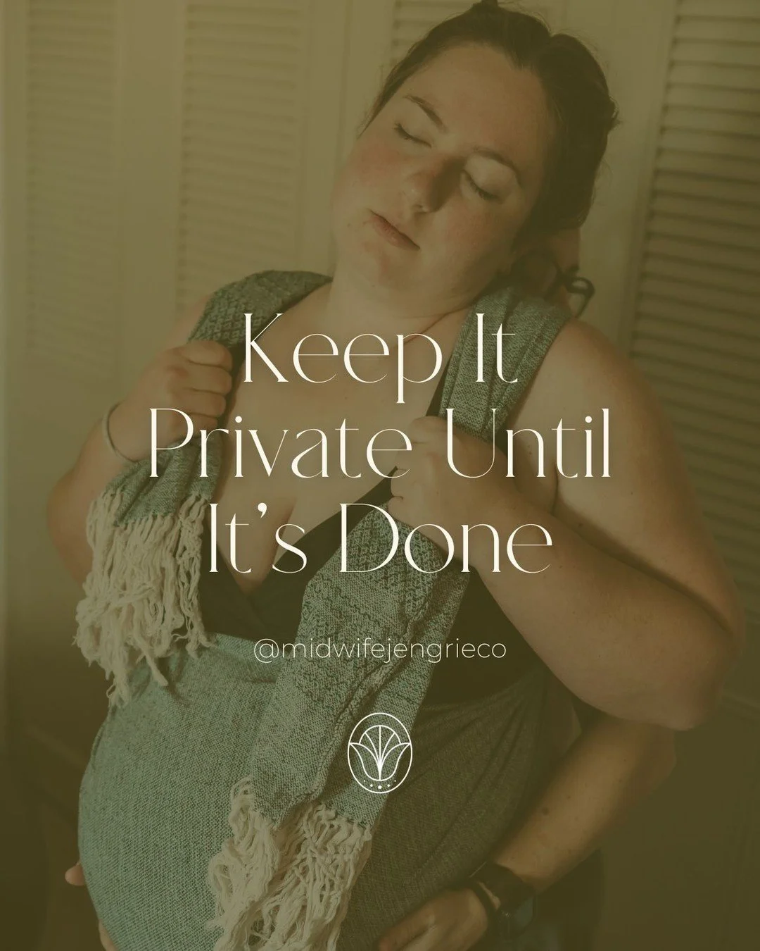 Keep it private until it&rsquo;s done. 😉
You don&rsquo;t owe anyone your due date, birth plan, your provider&rsquo;s name, or a play-by-play of how it&rsquo;s all going down.
Everyone suddenly becomes an expert when you mention &ldquo;homebirth,&rdq