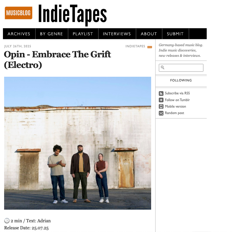 IndieTapes Reviews Embrace The Grift