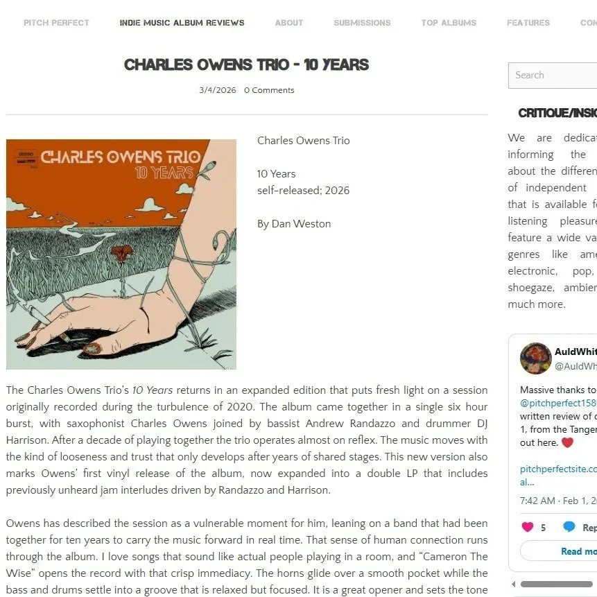 Pitch Perfect Reviews Charles Owens Trio