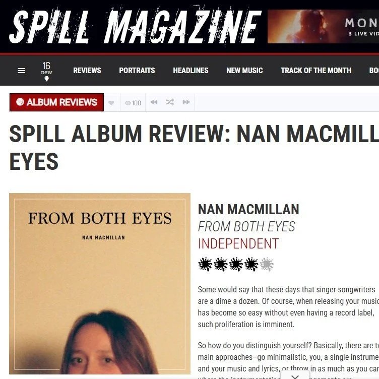 Spill Magazine Review Nan Macmillan