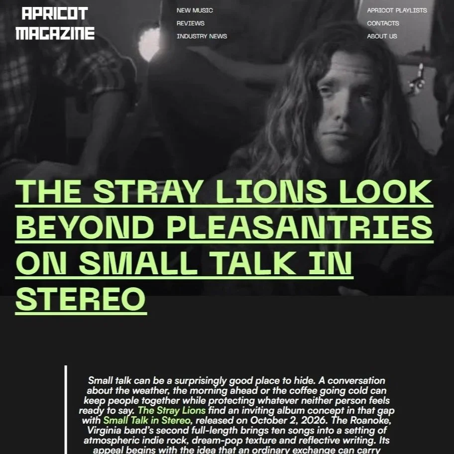 The Stray Lions in Apricot Magazine