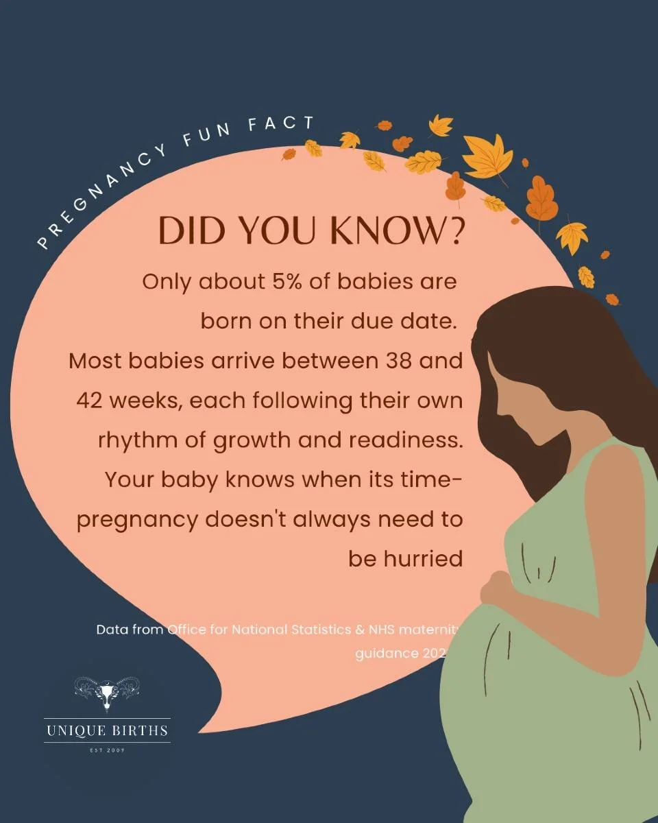 Only around 5% of babies are born on the due date, according to the OMS and NHS data.

Most babies arrive safely within the 38 to 42 week window showing the birth unfolds. On its own timeline, more often than not.

🧐How close was your baby's birth t