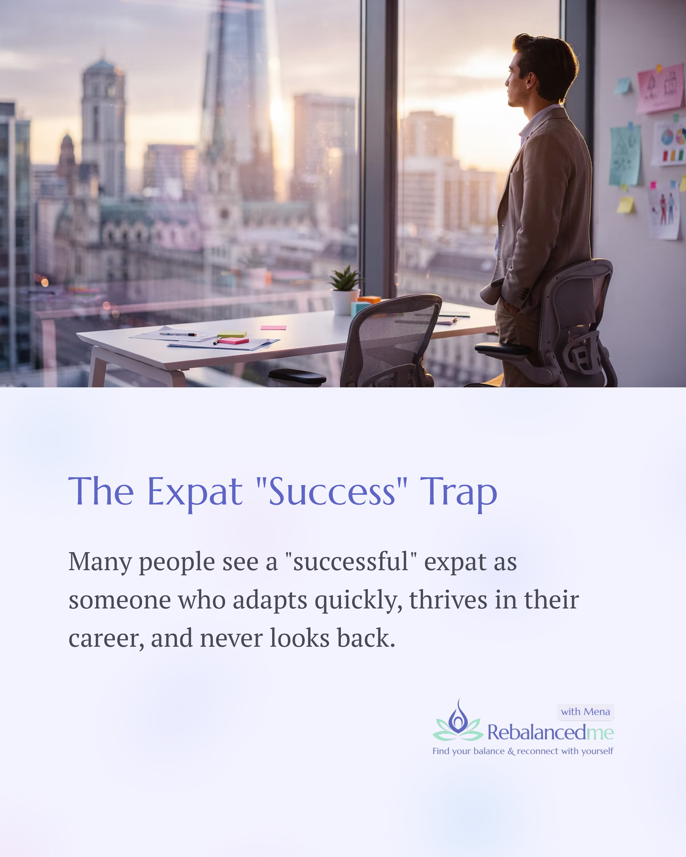 Many expats look 𝘀𝘂𝗰𝗰𝗲𝘀𝘀𝗳𝘂𝗹 𝗼𝗻 𝘁𝗵𝗲 𝗼𝘂𝘁𝘀𝗶𝗱𝗲 🌍
A new country. Career growth. Independence. Progress.

But there is something 𝗿𝗮𝗿𝗲𝗹𝘆 𝘀𝗽𝗼𝗸𝗲𝗻 𝗮𝗯𝗼𝘂𝘁.
Sometimes, the faster you 𝗮𝗱𝗮𝗽𝘁 𝗲𝘅𝘁𝗲𝗿𝗻𝗮𝗹𝗹𝘆, the eas