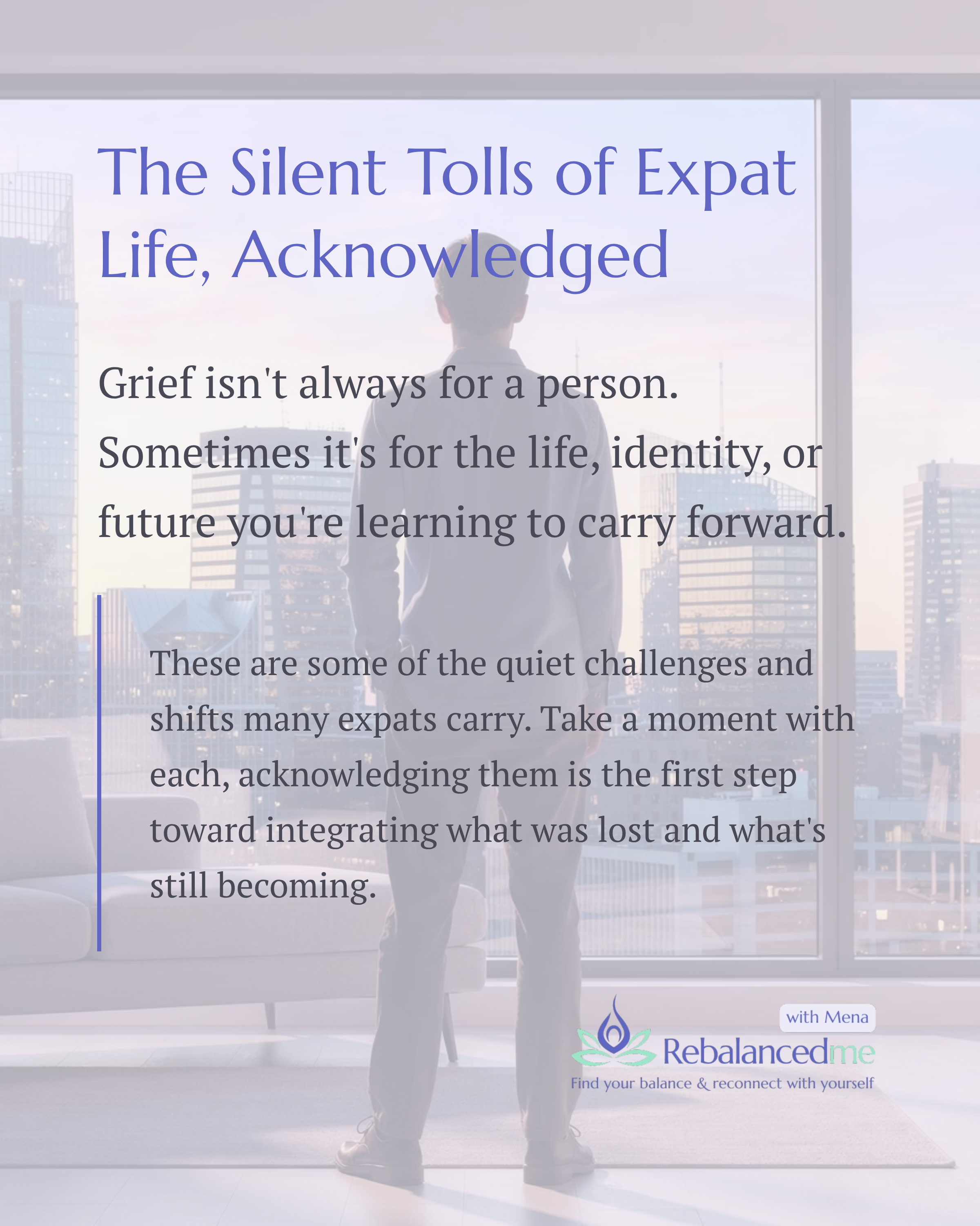 Much of the expat conversation is about adventure, growth, and new horizons.

We talk less about the 𝗾𝘂𝗶𝗲𝘁, 𝗮𝗰𝗰𝘂𝗺𝘂𝗹𝗮𝘁𝗶𝗻𝗴 𝘀𝗵𝗶𝗳𝘁𝘀 𝗮𝗻𝗱 𝗰𝗵𝗮𝗹𝗹𝗲𝗻𝗴𝗲𝘀. The subtractions that happen alongside the additions.

This isn’t abou