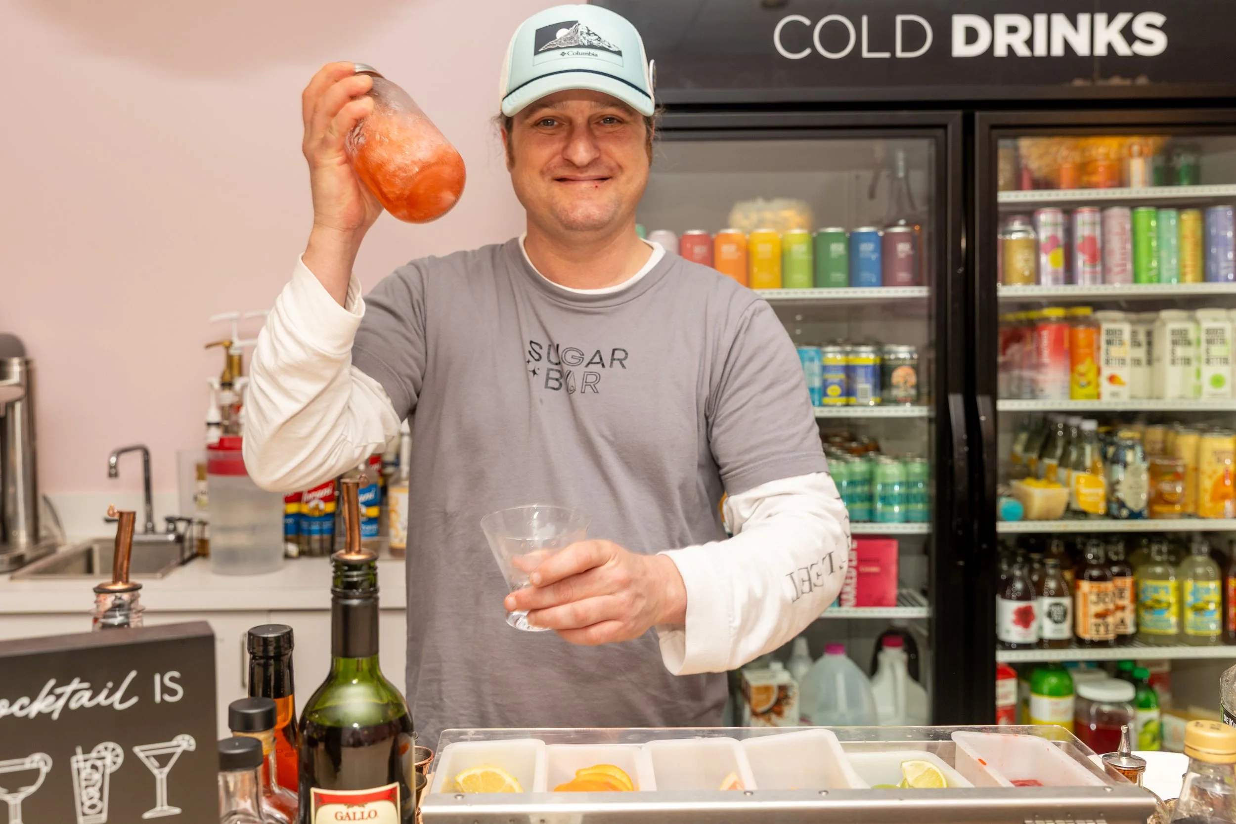 sugar bar bartender shaking drink.JPG