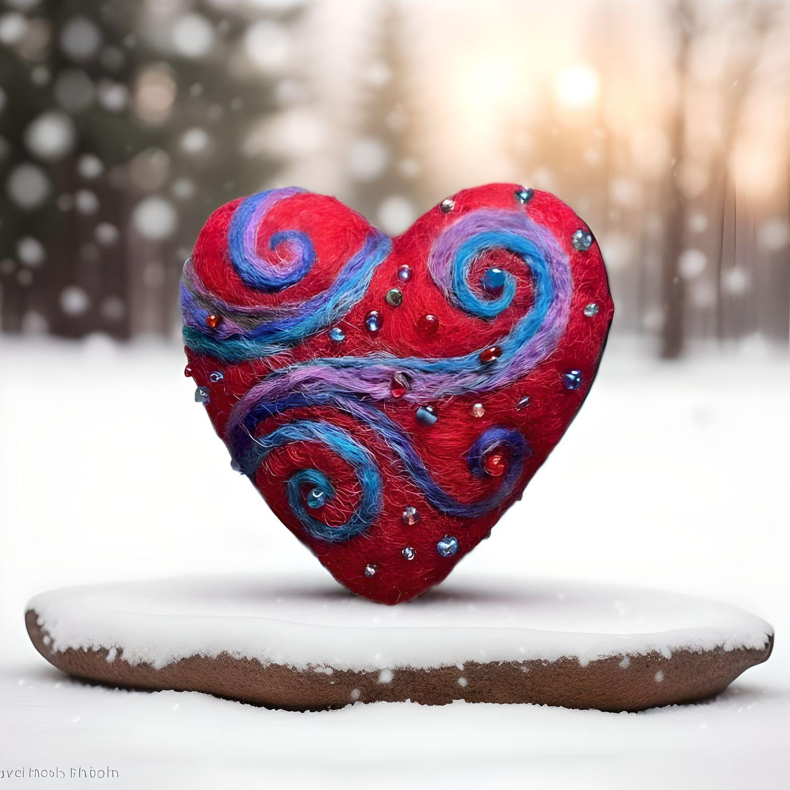 How to Needle Felt a Valentine Heart Sculpture