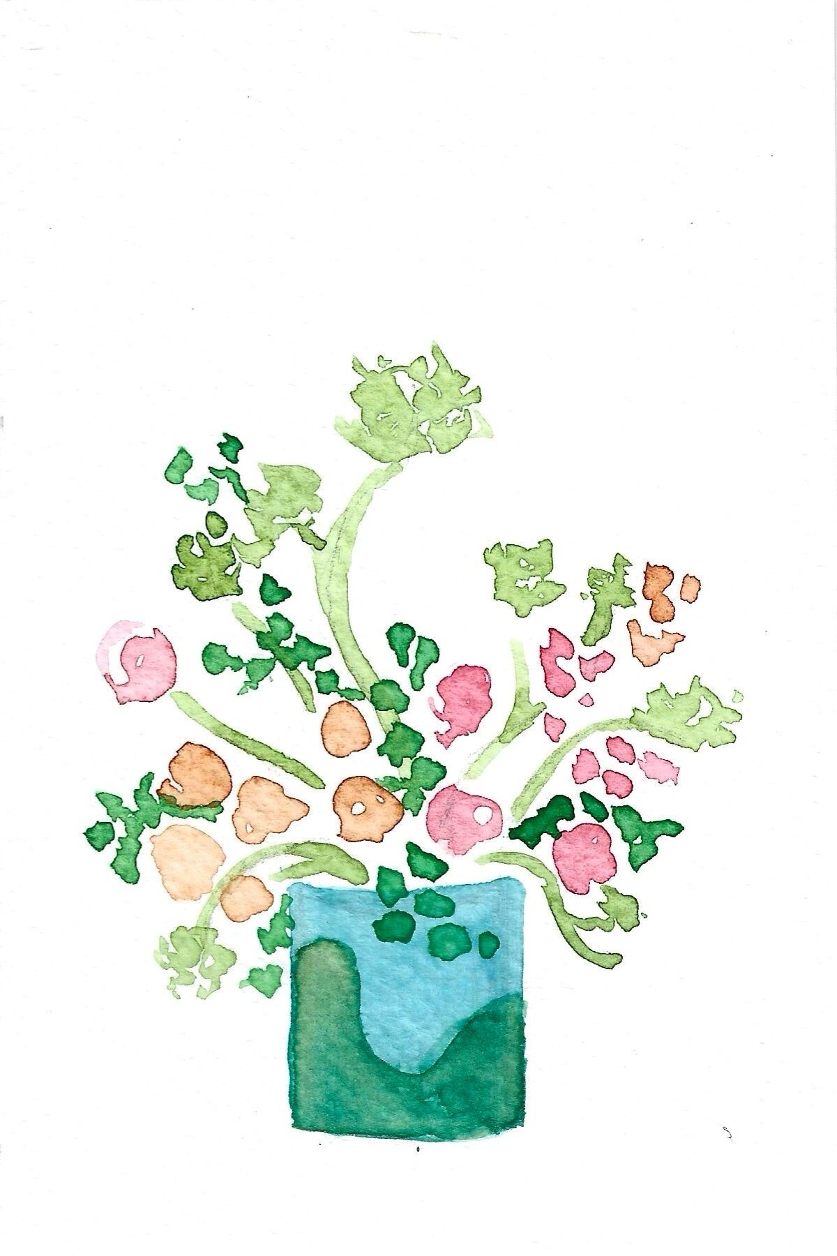 "Floral No.1" - 4x6in