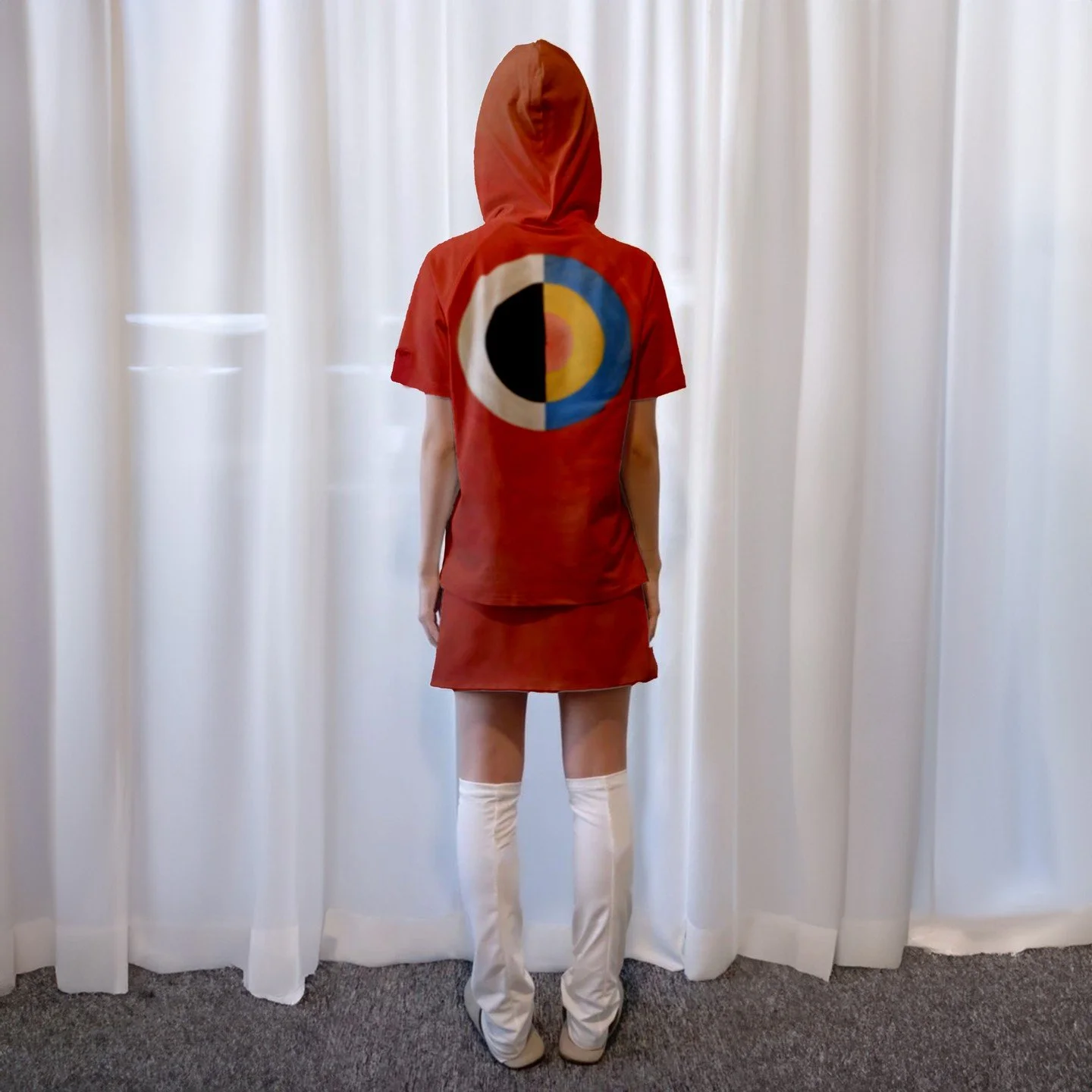METAMODERN Design Studio -

Cotton Hooded T-shirt &amp; Skirt set featuring 'Swans no. 17' by Hilma af Klint