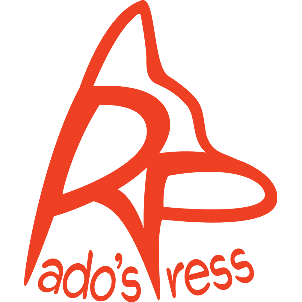 Red and black logo with a stylized star and the text "adodo's press" at the bottom.