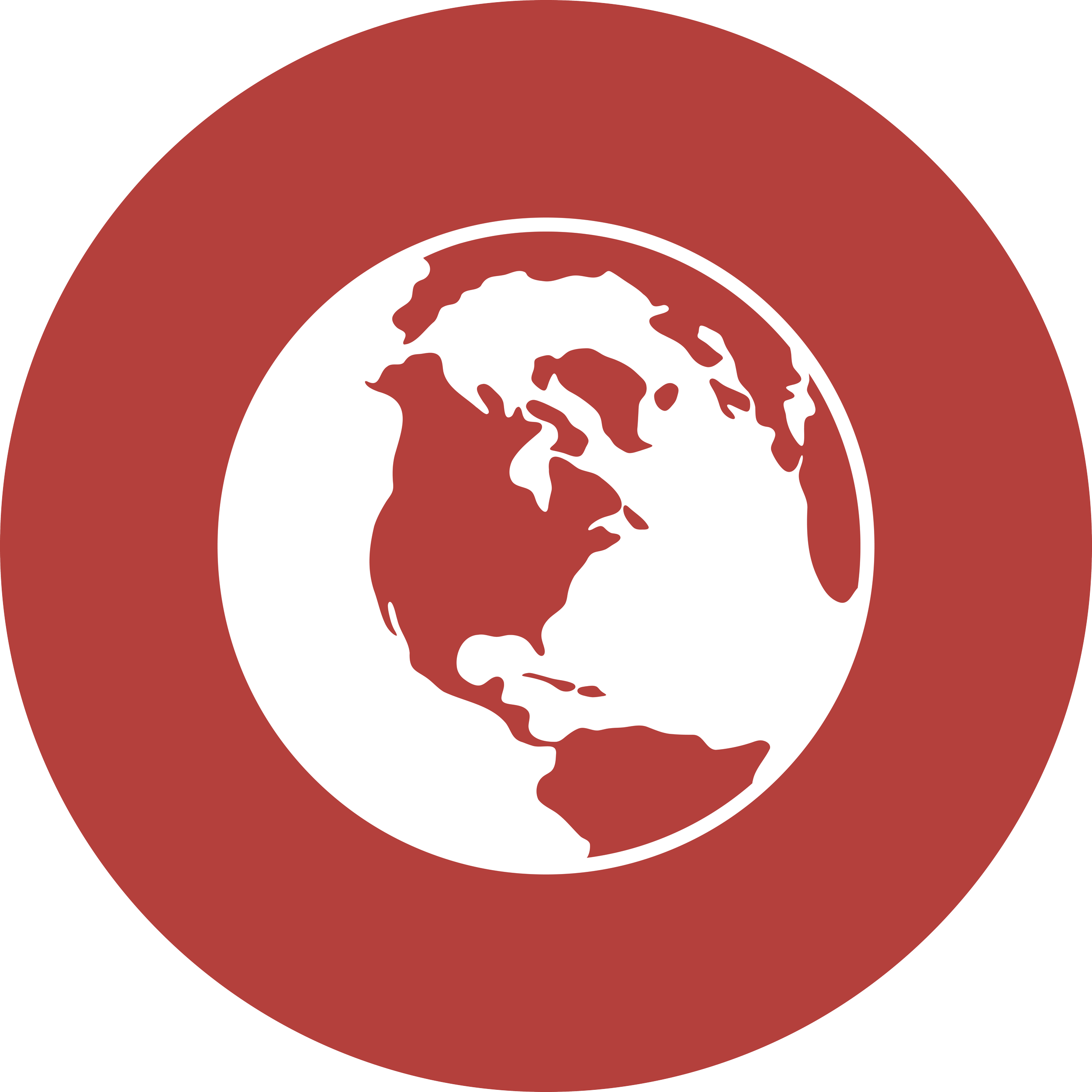 A graphic illustration of the Earth with a red background, showing the continents of North and South America.