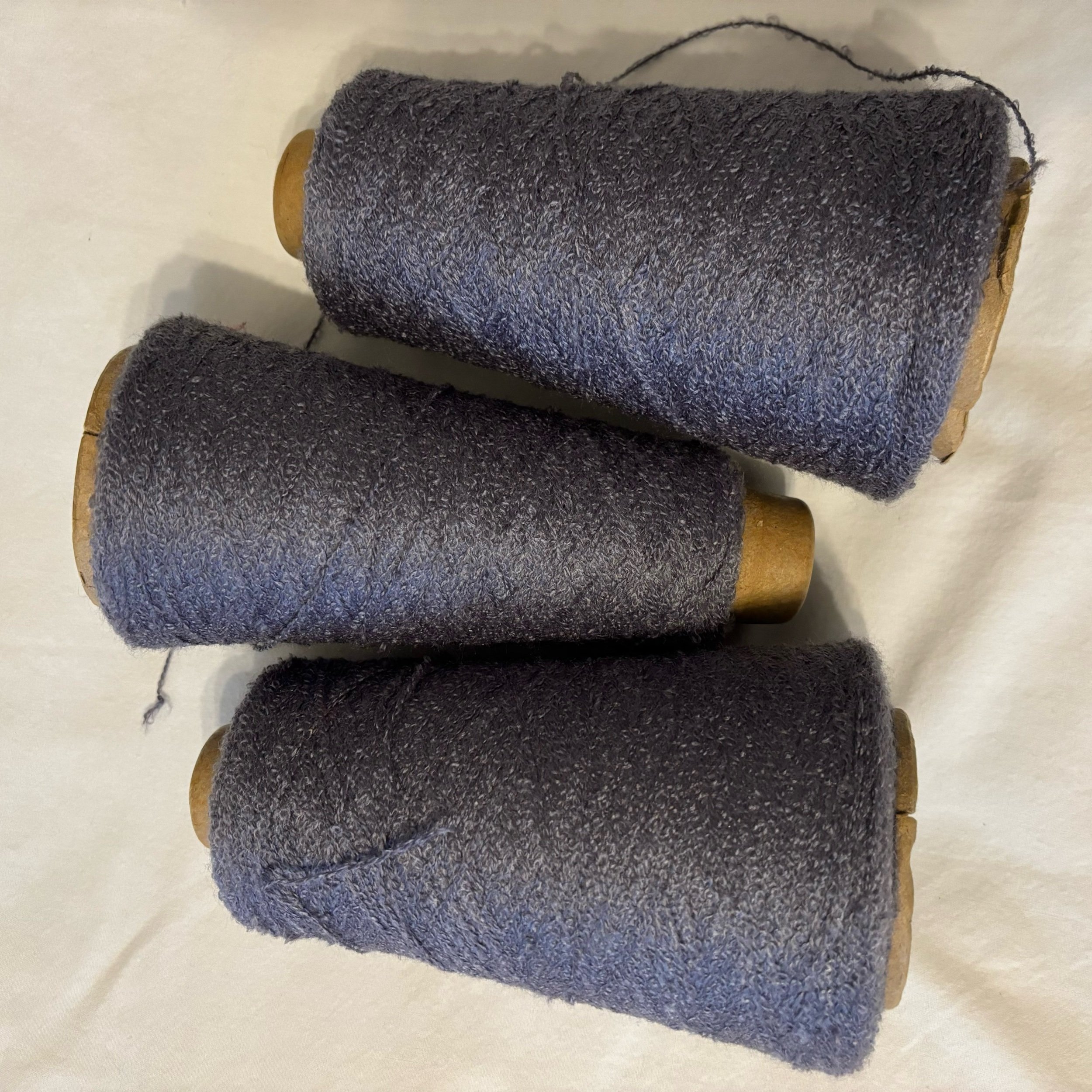 Purple boucle yarn
