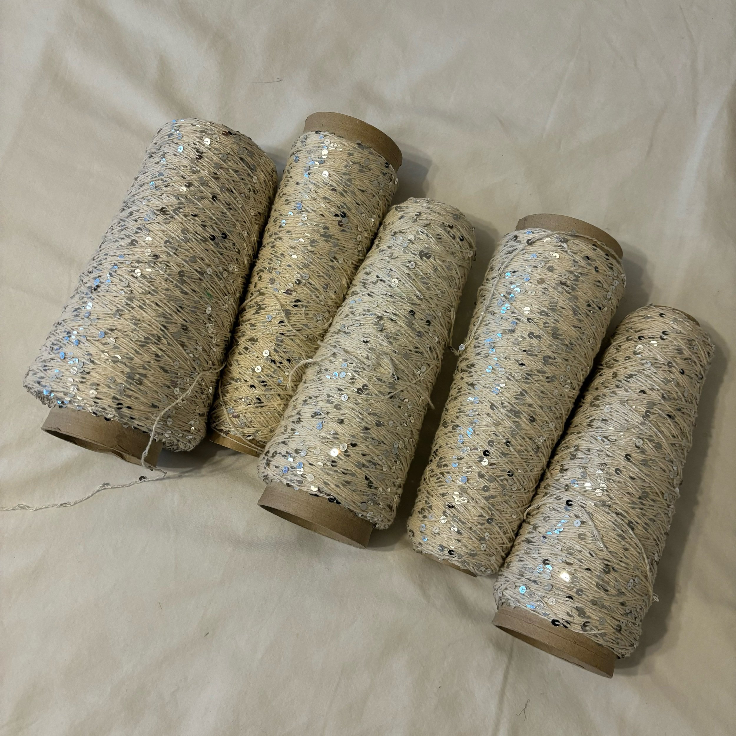 white sequin yarn (5 cones)