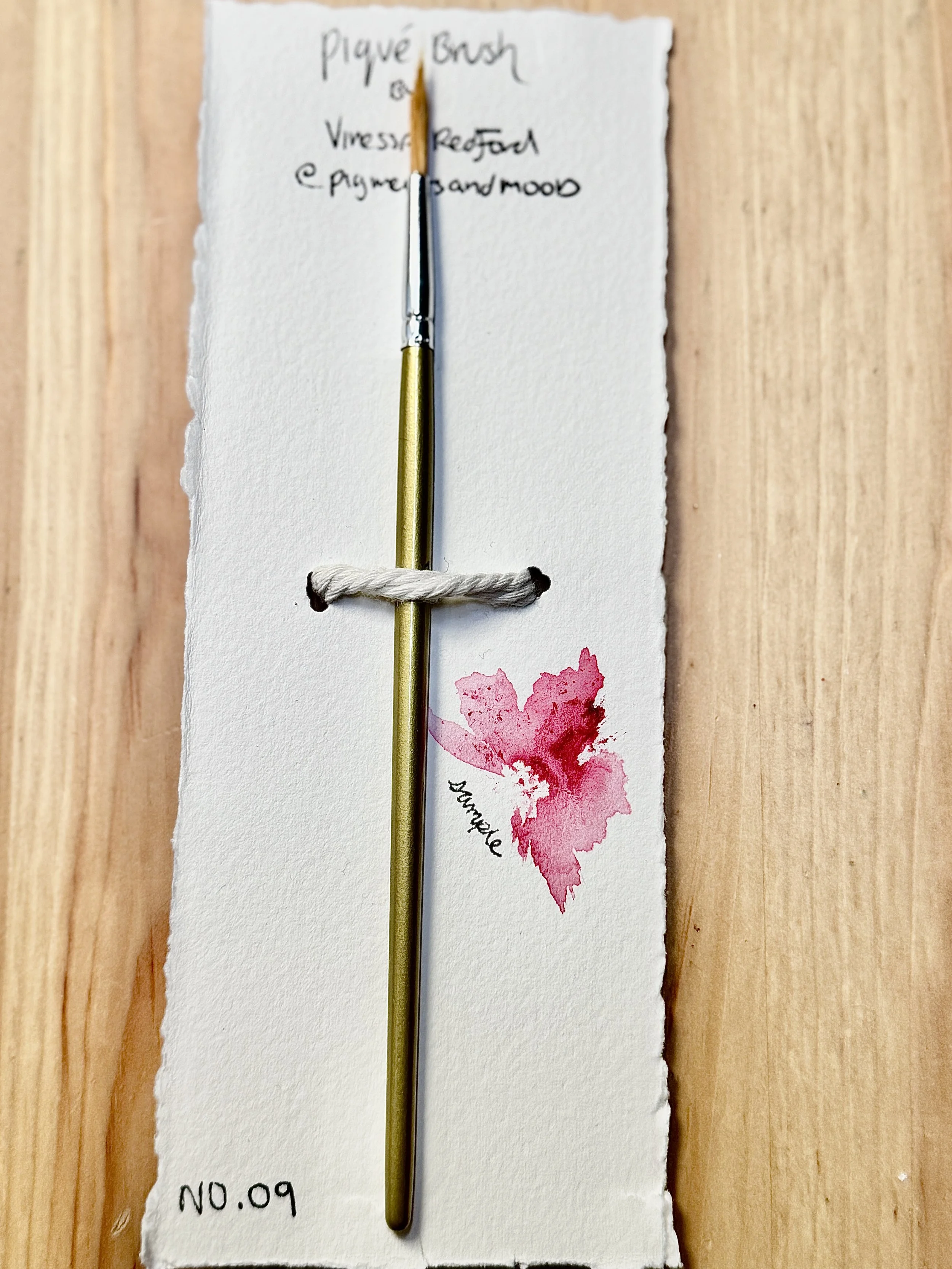 Pique Brush No.9- Hand-Shaped Watercolour Tool by Canadian Artist Vinessa Redford