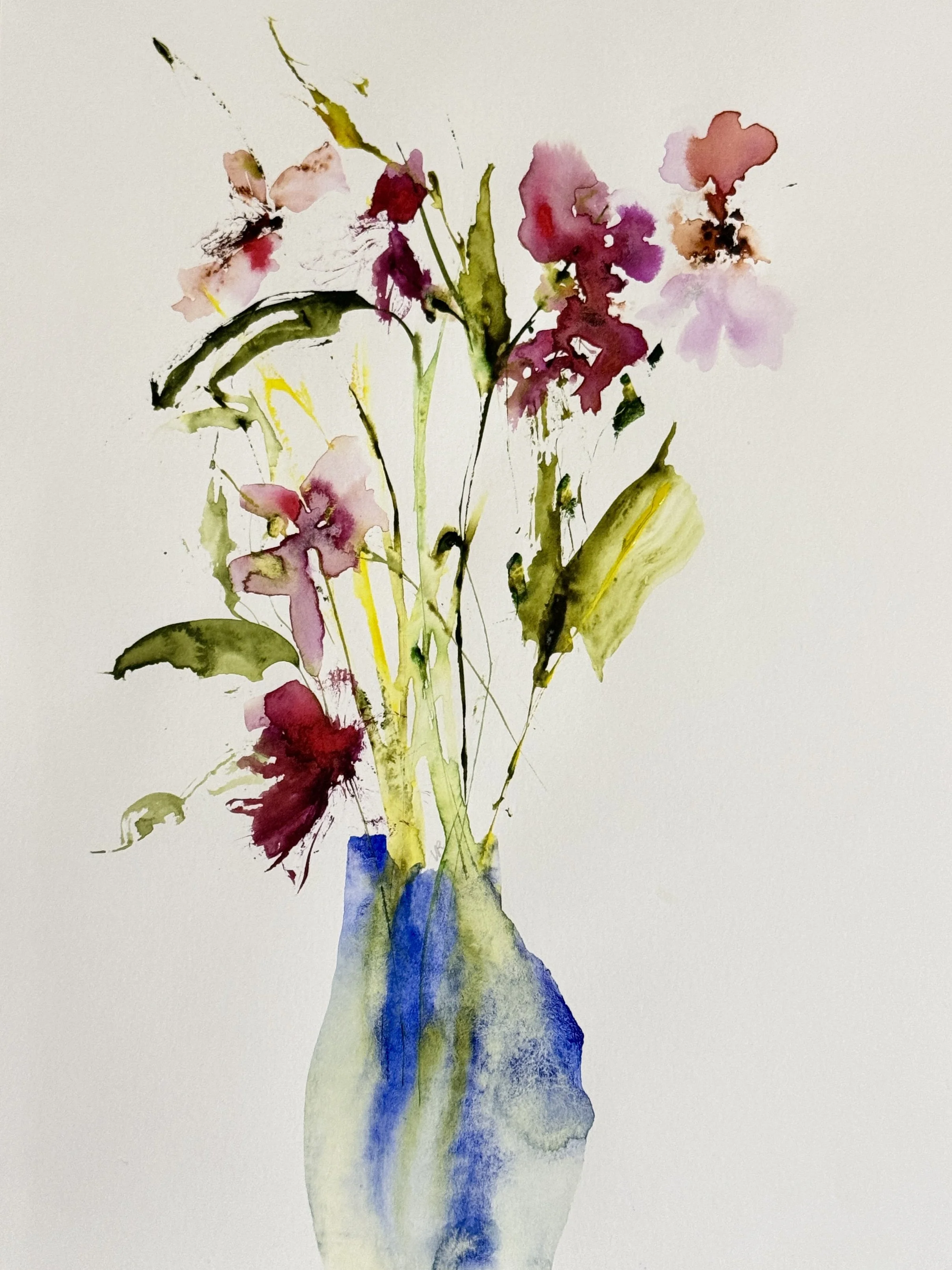 Wild Crimson, 2026 - Vinessa Redford - Watercolour on Paper
