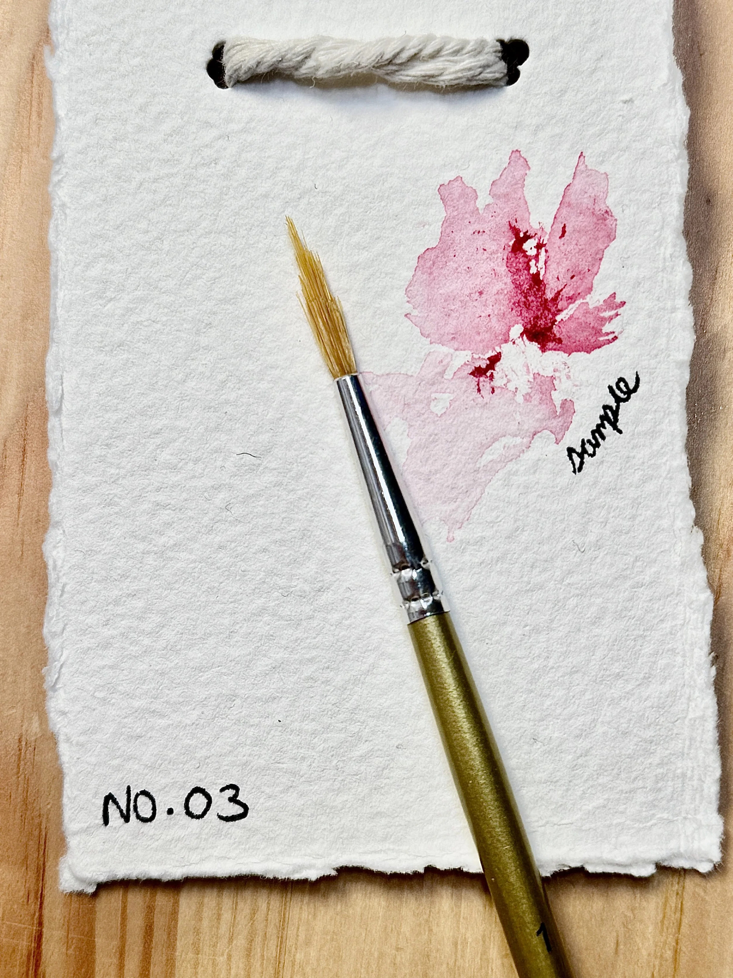 Pique Brush No.3- Hand-Shaped Watercolour Tool by Canadian Artist Vinessa Redford (Close-up)