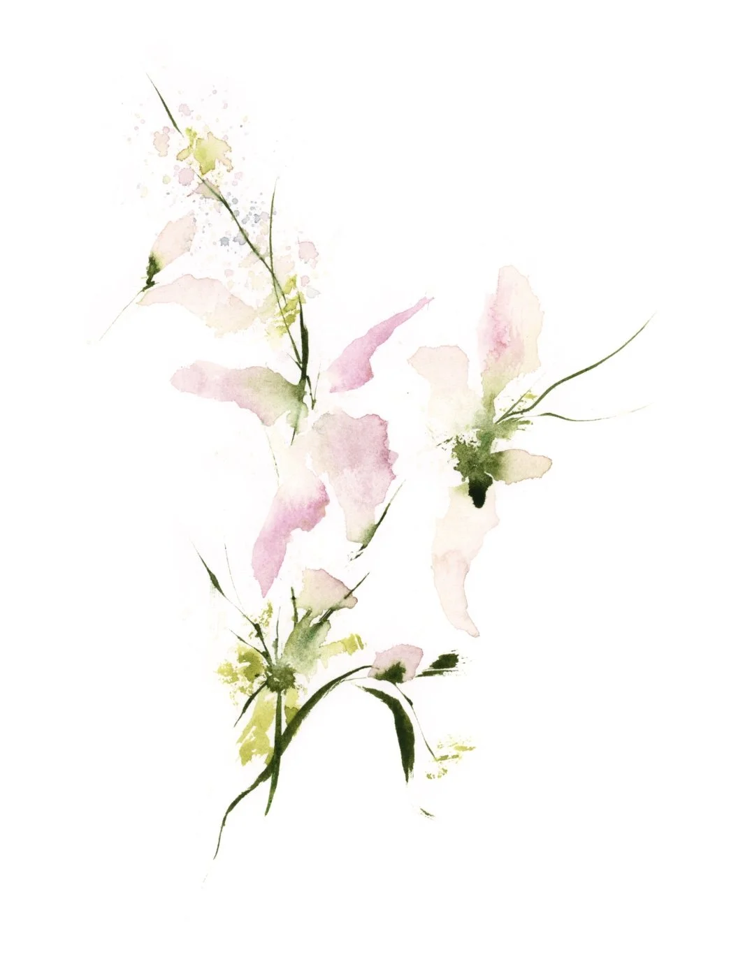 Loose Watercolour Florals by Canadian Artist Vinessa Redford