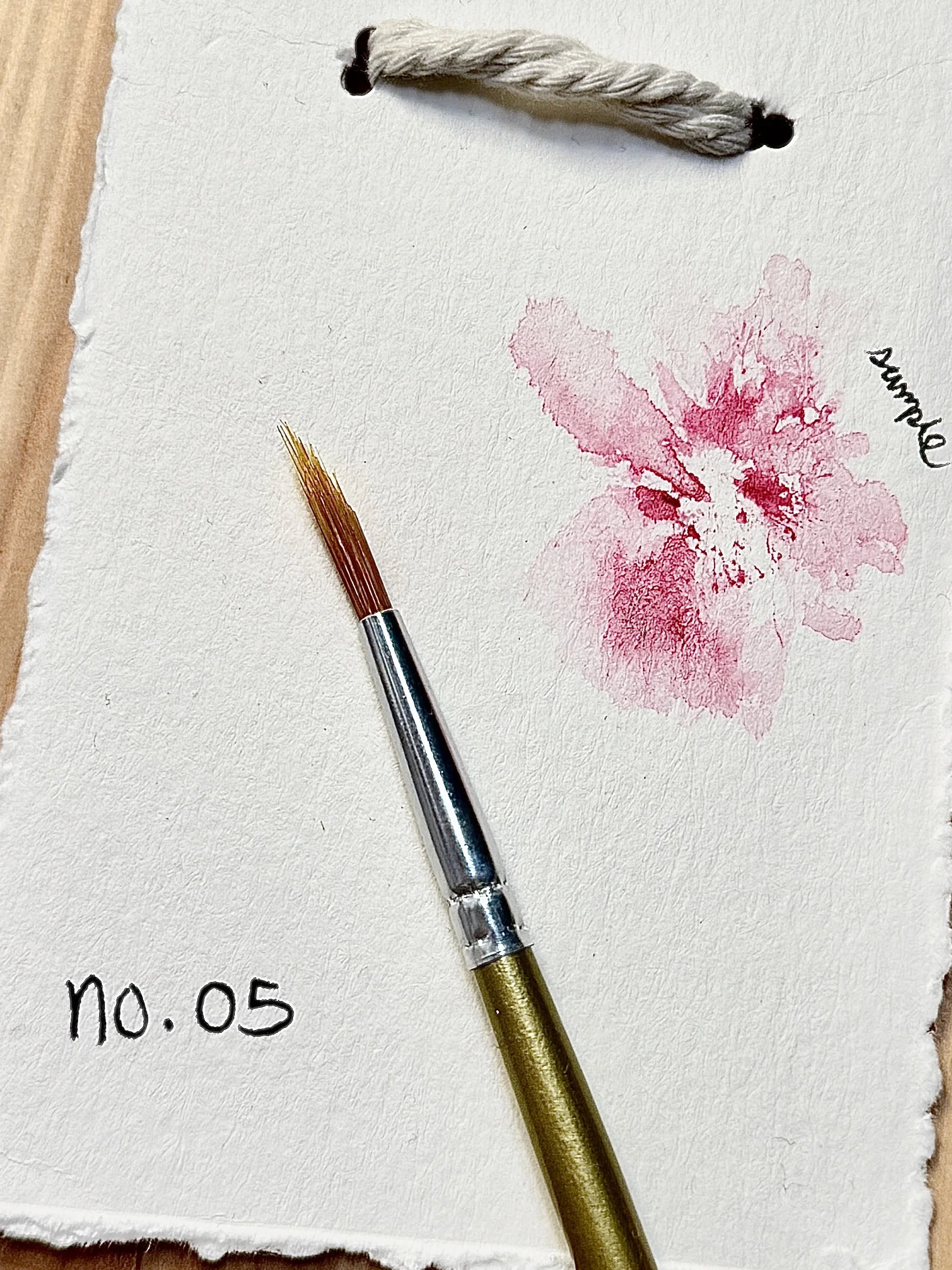 Pique Brush No.5- Hand-Shaped Watercolour Tool by Canadian Artist Vinessa Redford (Close-up)