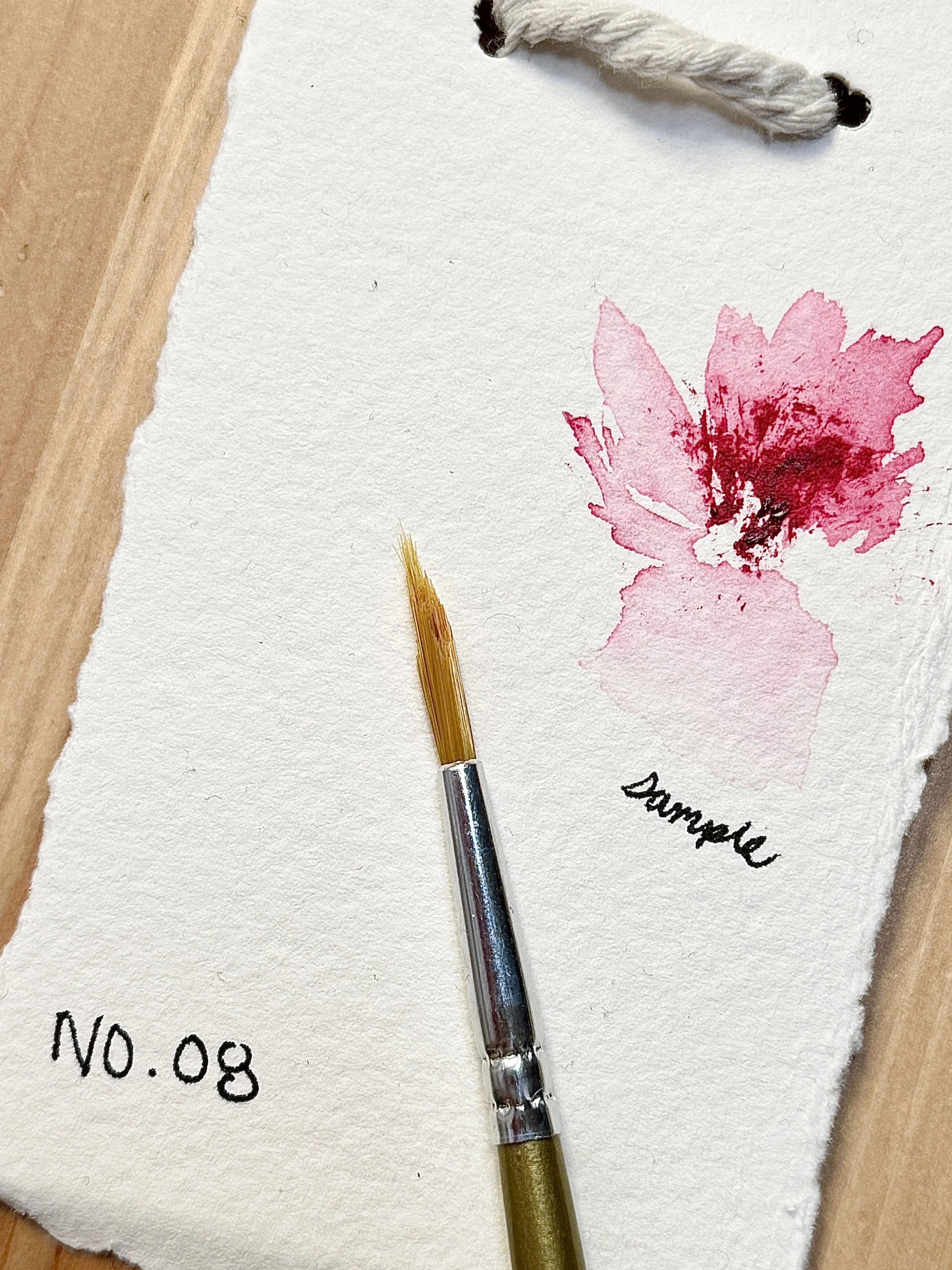 Pique Brush No.8- Hand-Shaped Watercolour Tool by Canadian Artist Vinessa Redford (Close-up)