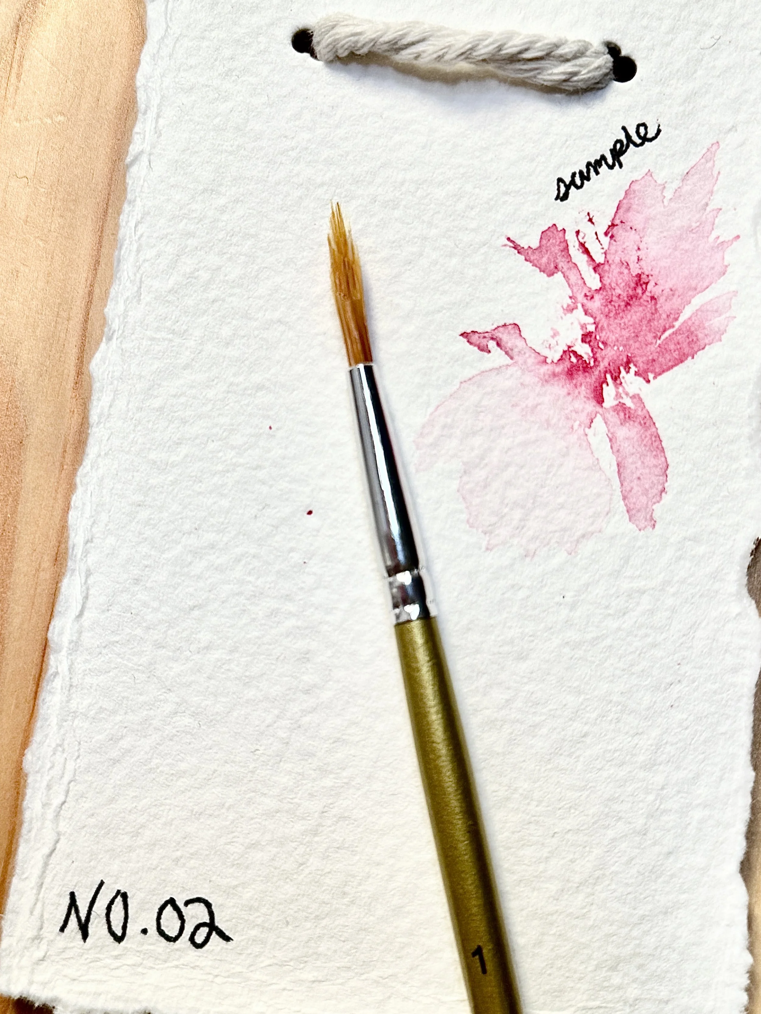 Pique Brush No.2- Hand-Shaped Watercolour Tool by Canadian Artist Vinessa Redford (Close-up)